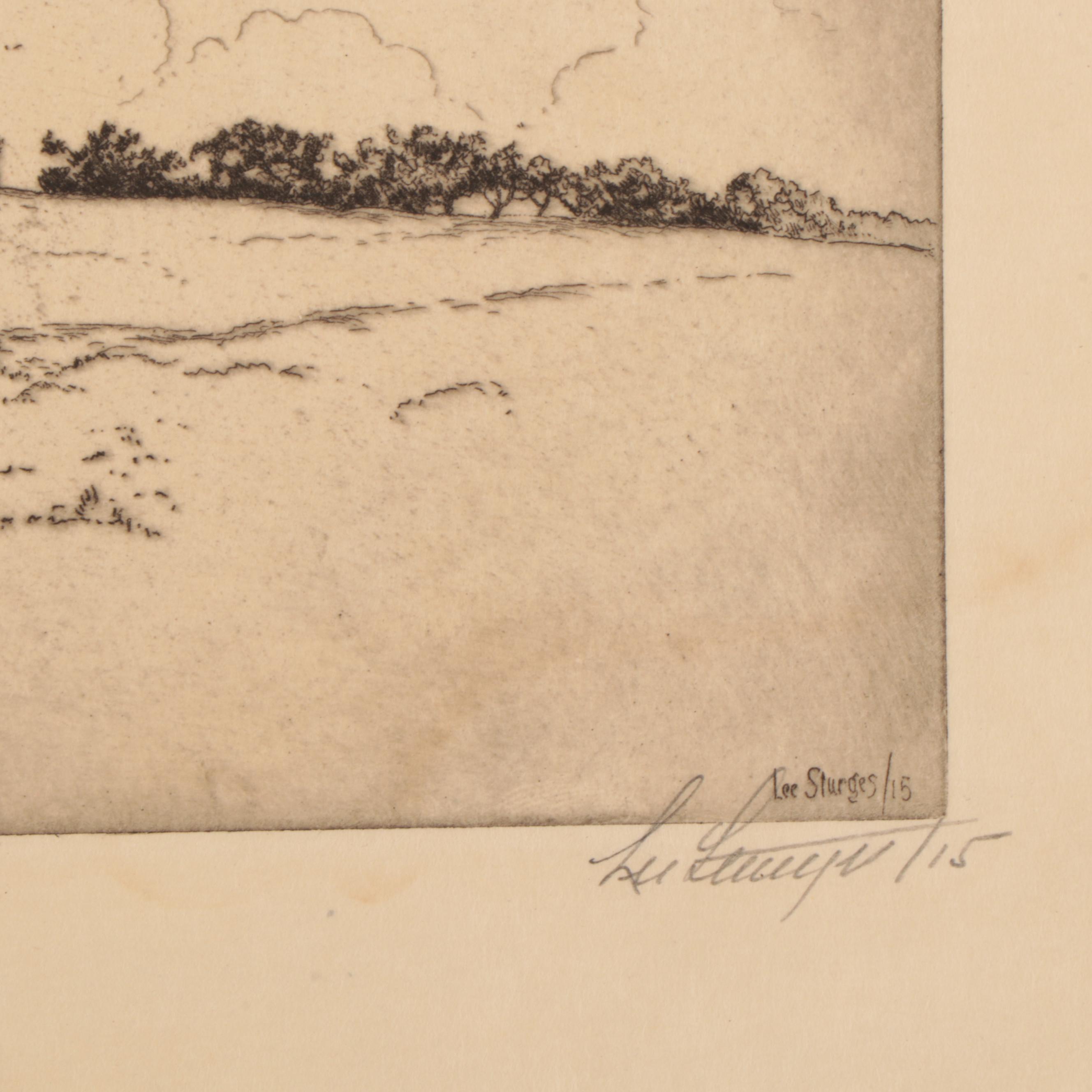 Lee Sturges Etchings Including "Glen Oak Country Club," Circa 1920