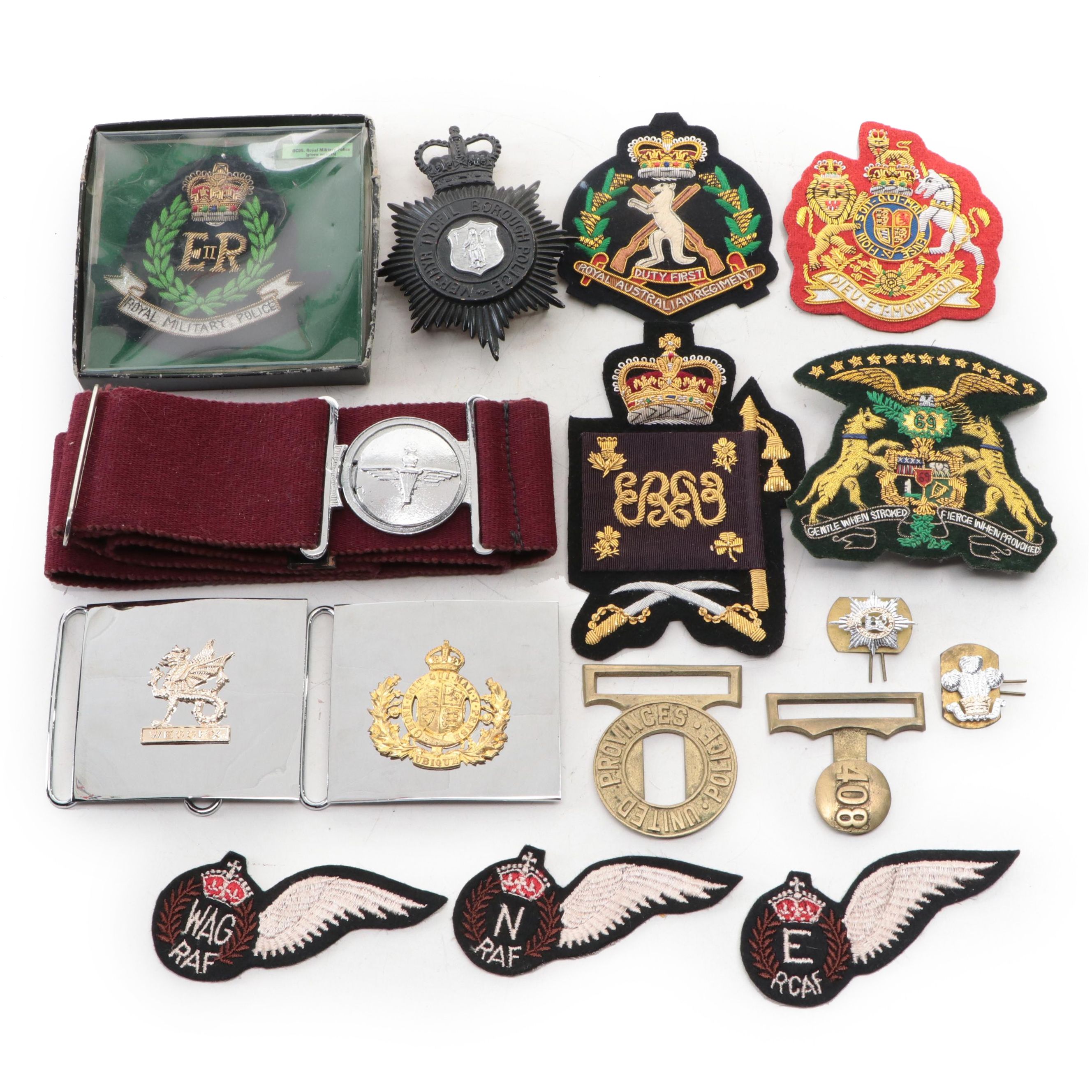 Royal Australian, British and Canadian Military Patches, Buckles and More