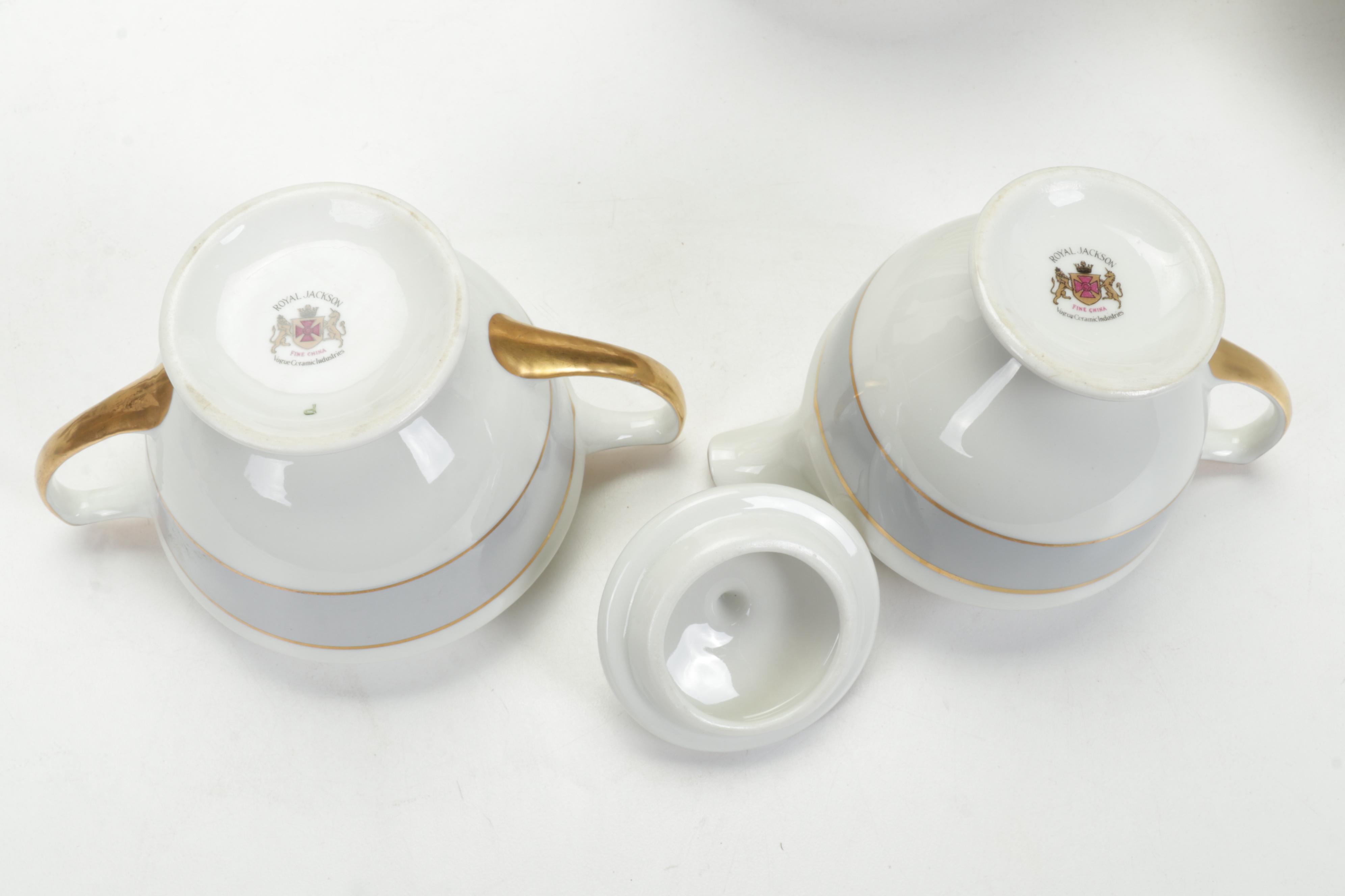 Royal Jackson "Brocade" Fine China Dinnerware, Mid- Late 20th Century