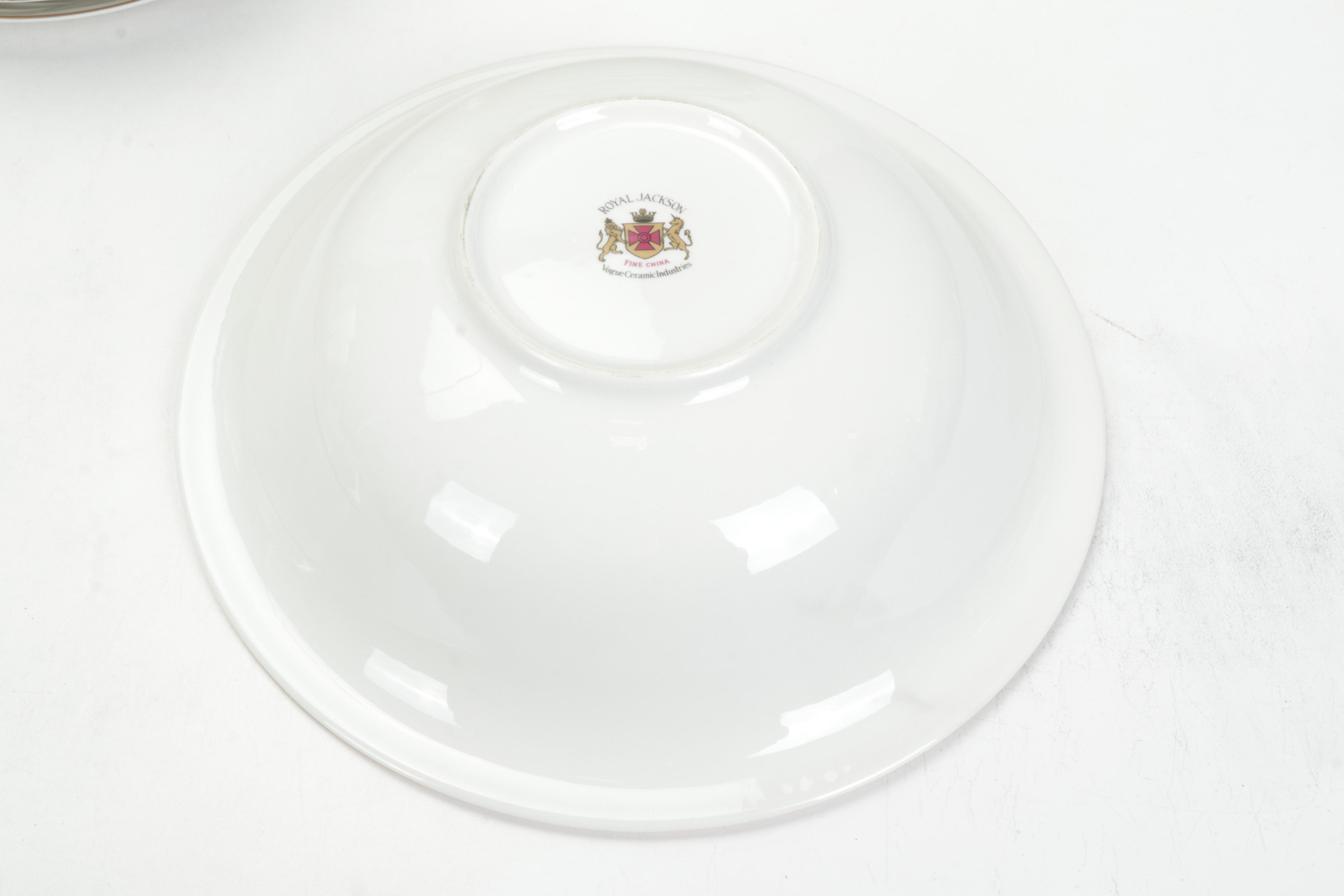 Royal Jackson "Brocade" Fine China Dinnerware, Mid- Late 20th Century