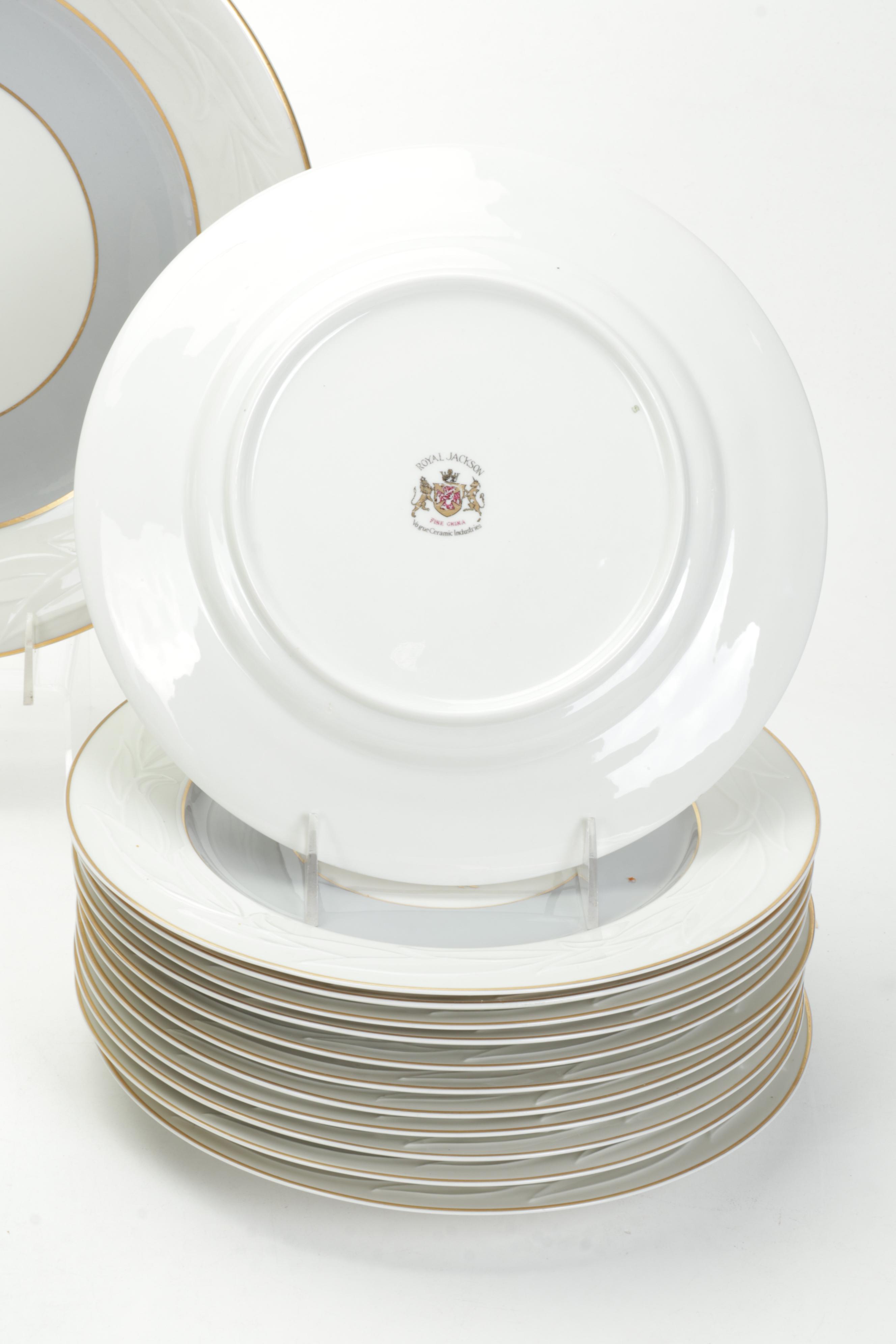 Royal Jackson "Brocade" Fine China Dinnerware, Mid- Late 20th Century