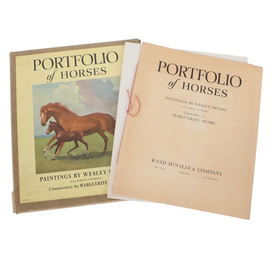 Suite of Offset Lithographs After Wesley Dennis "Portfolio of Horses," 1952