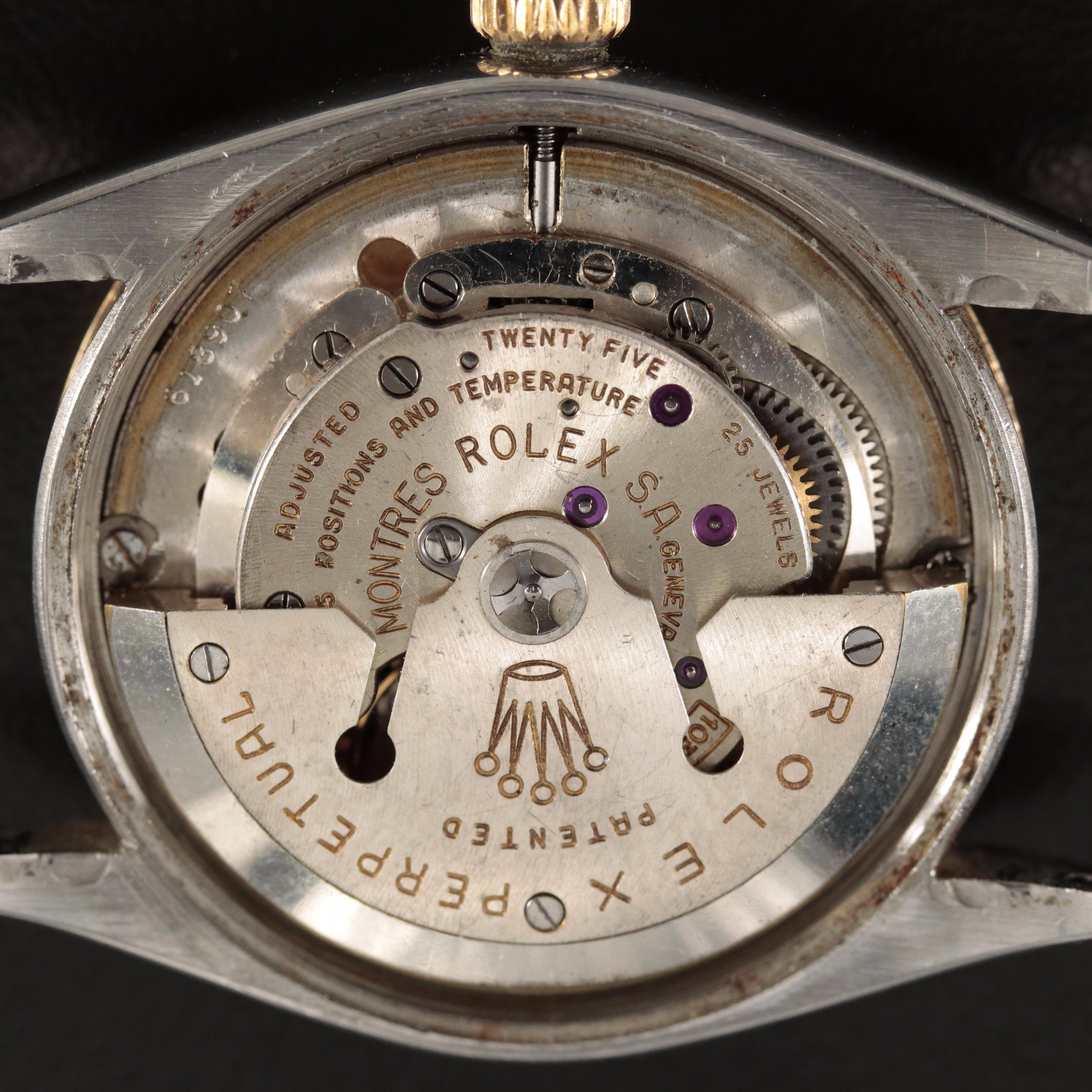 1956 Rolex Oyster Perpetual 14K and Stainless Steel Watch