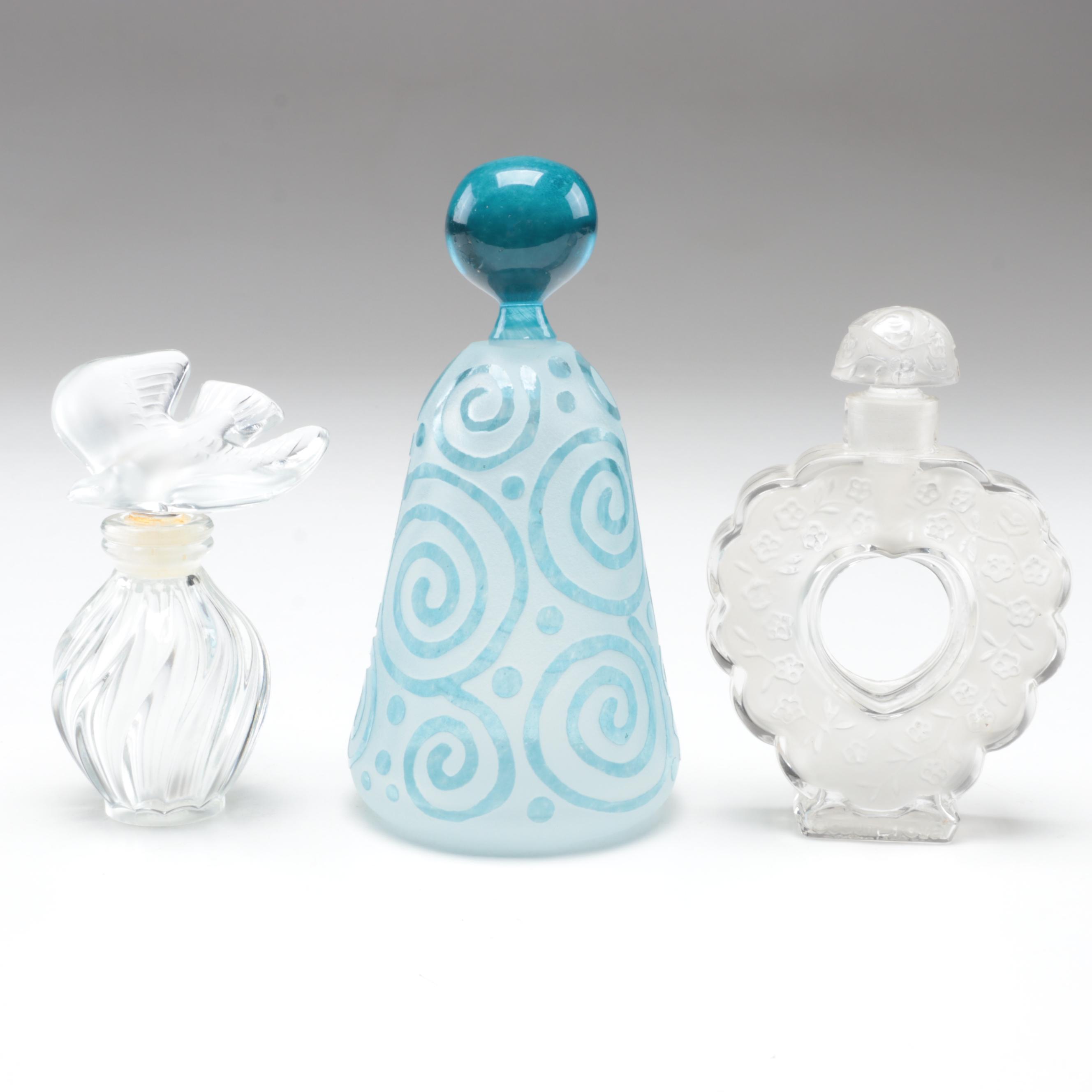 Lalique, Guerlain With Other Glass and Ceramic Perfume Bottles