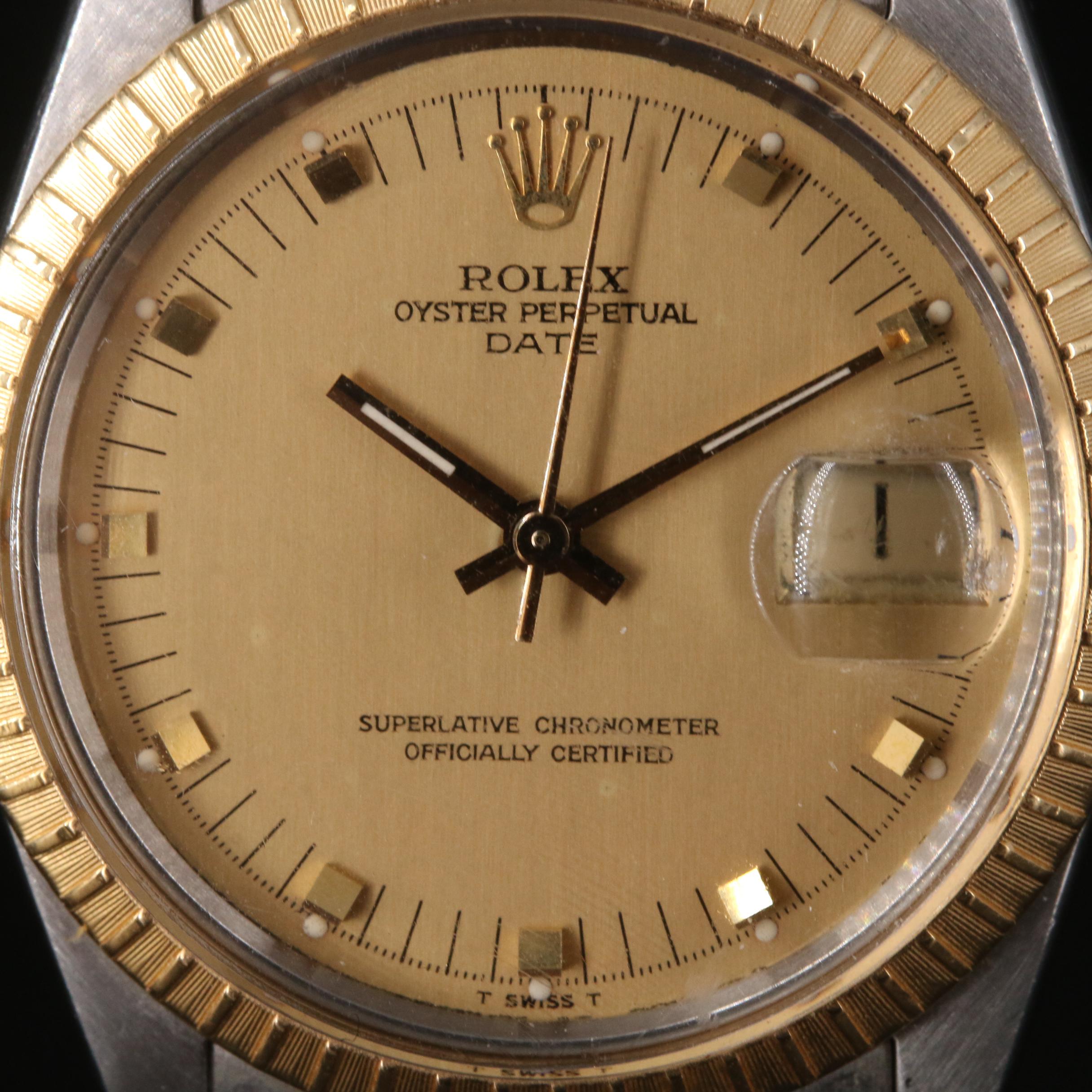 1988 Rolex Oyster Perpetual Date 18K and Stainless Steel Watch