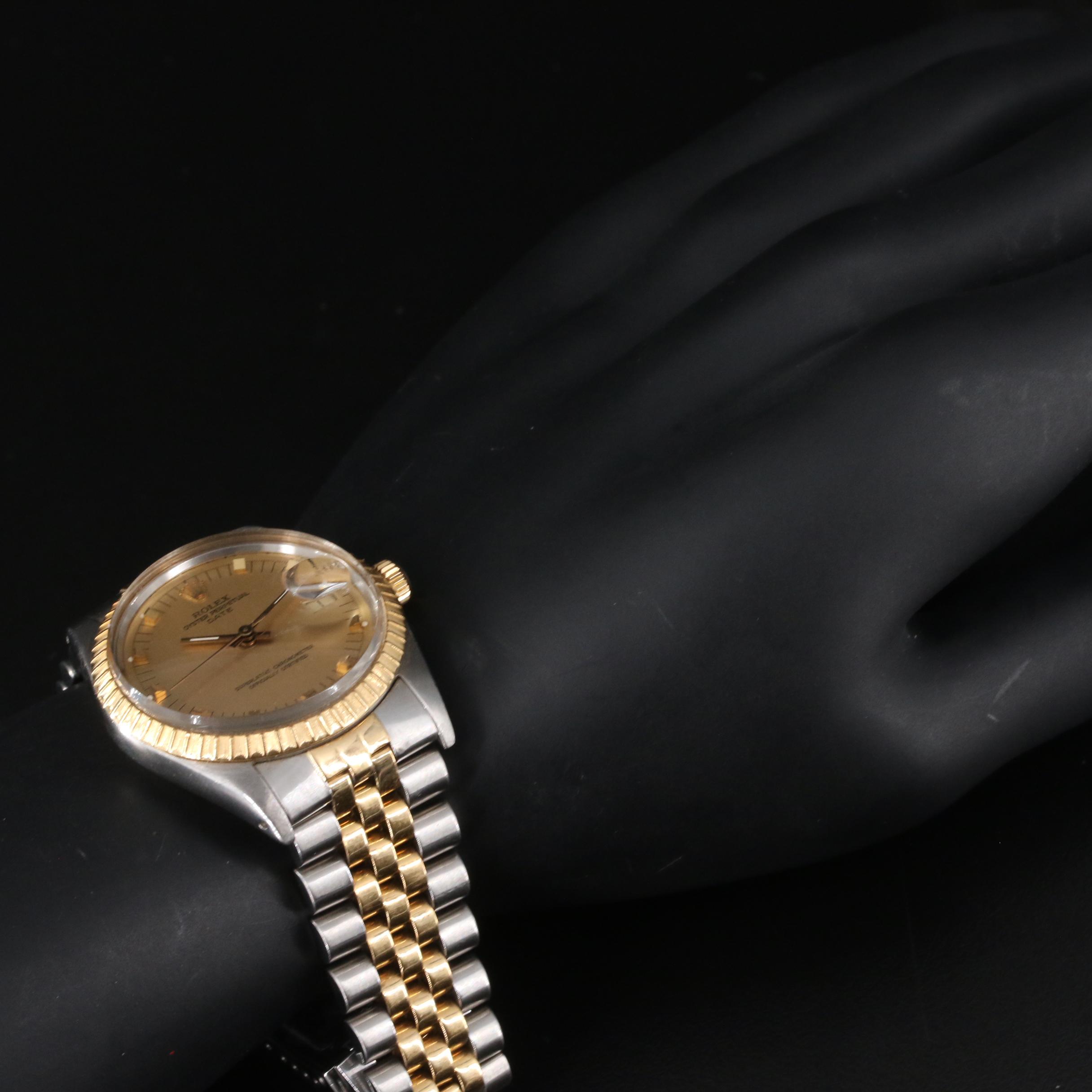 1988 Rolex Oyster Perpetual Date 18K and Stainless Steel Watch