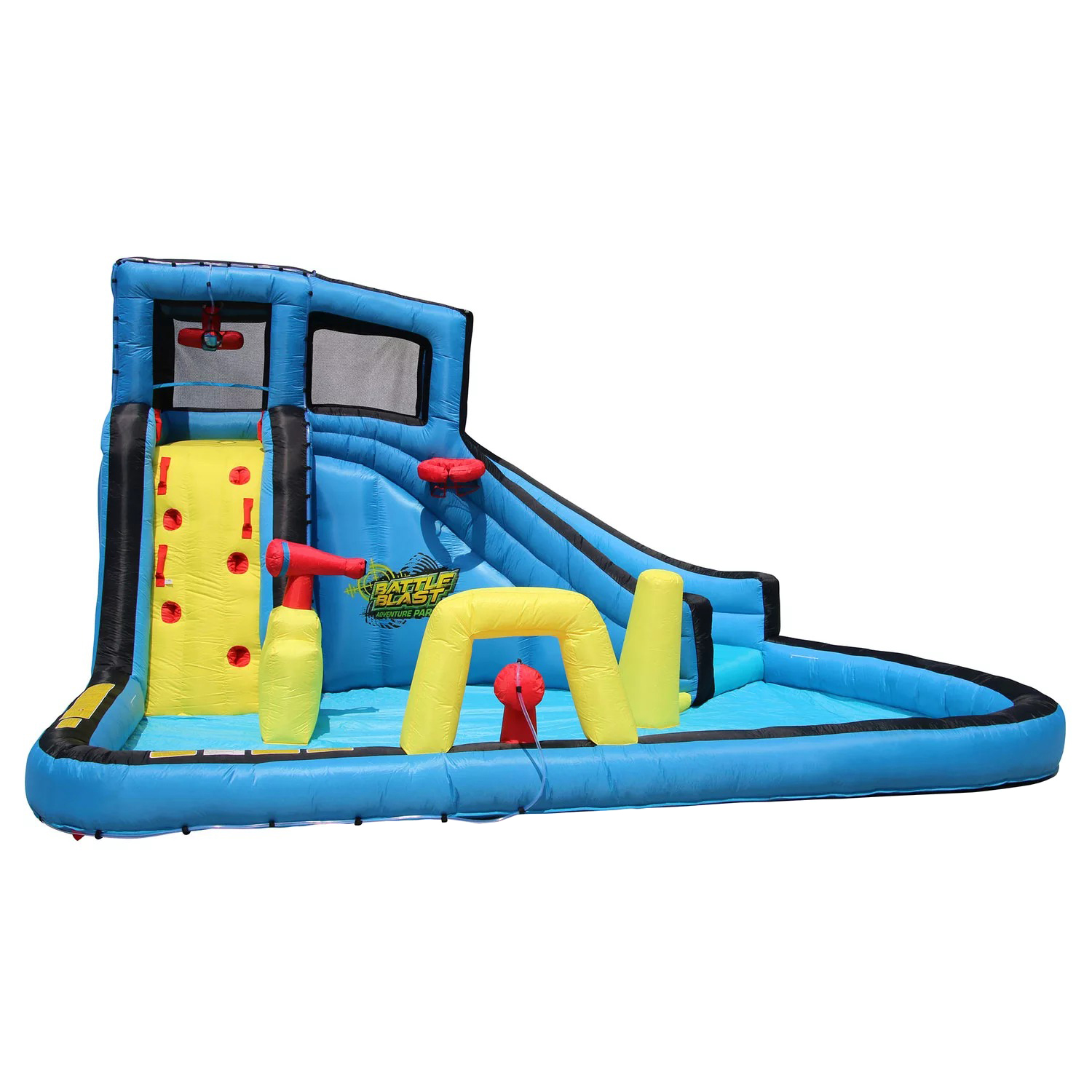 Banzai Battle Blast Adventure Park Inflatable Water Slide with Motor
