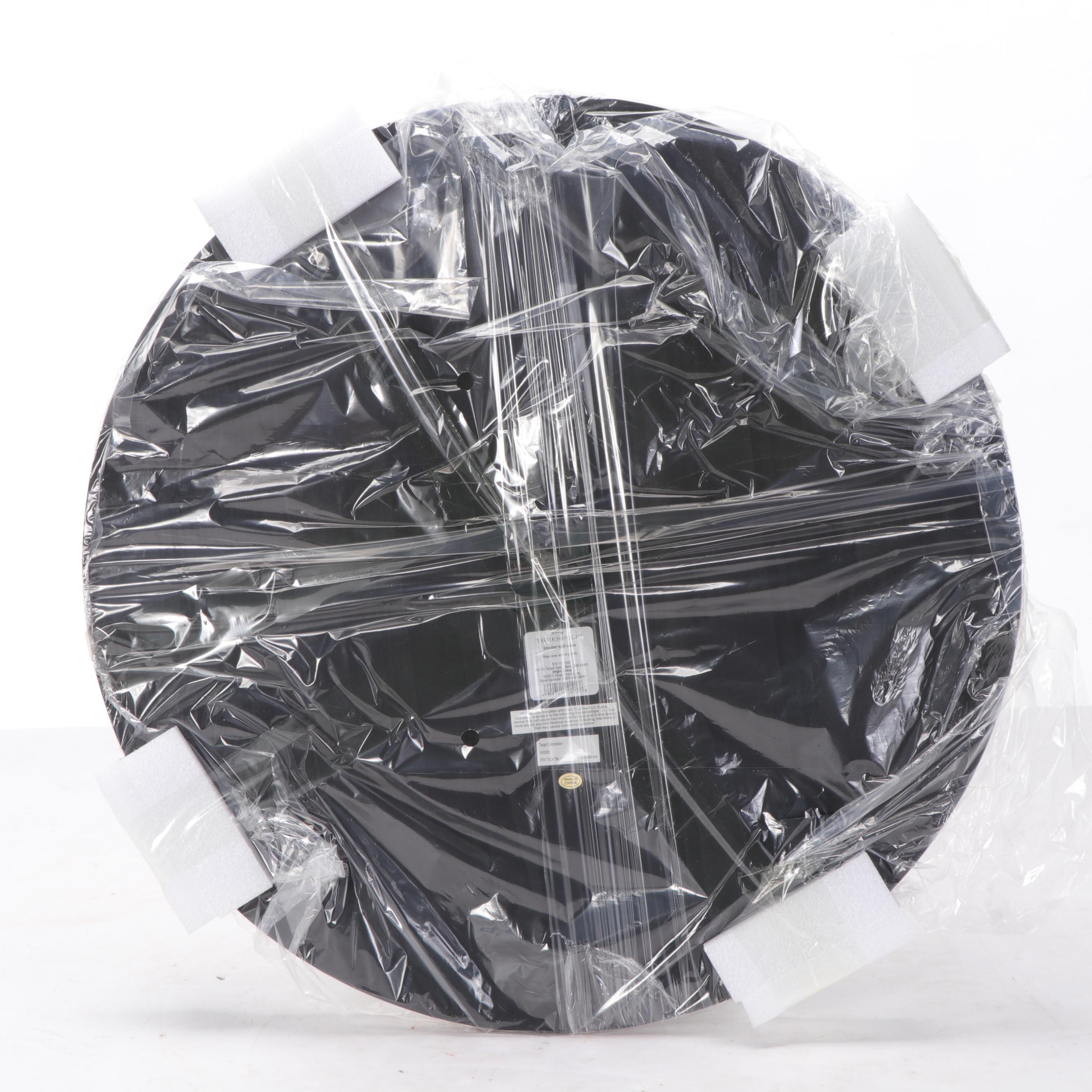 Threshold Wall Clock in Rustic Weathered Wood Finish