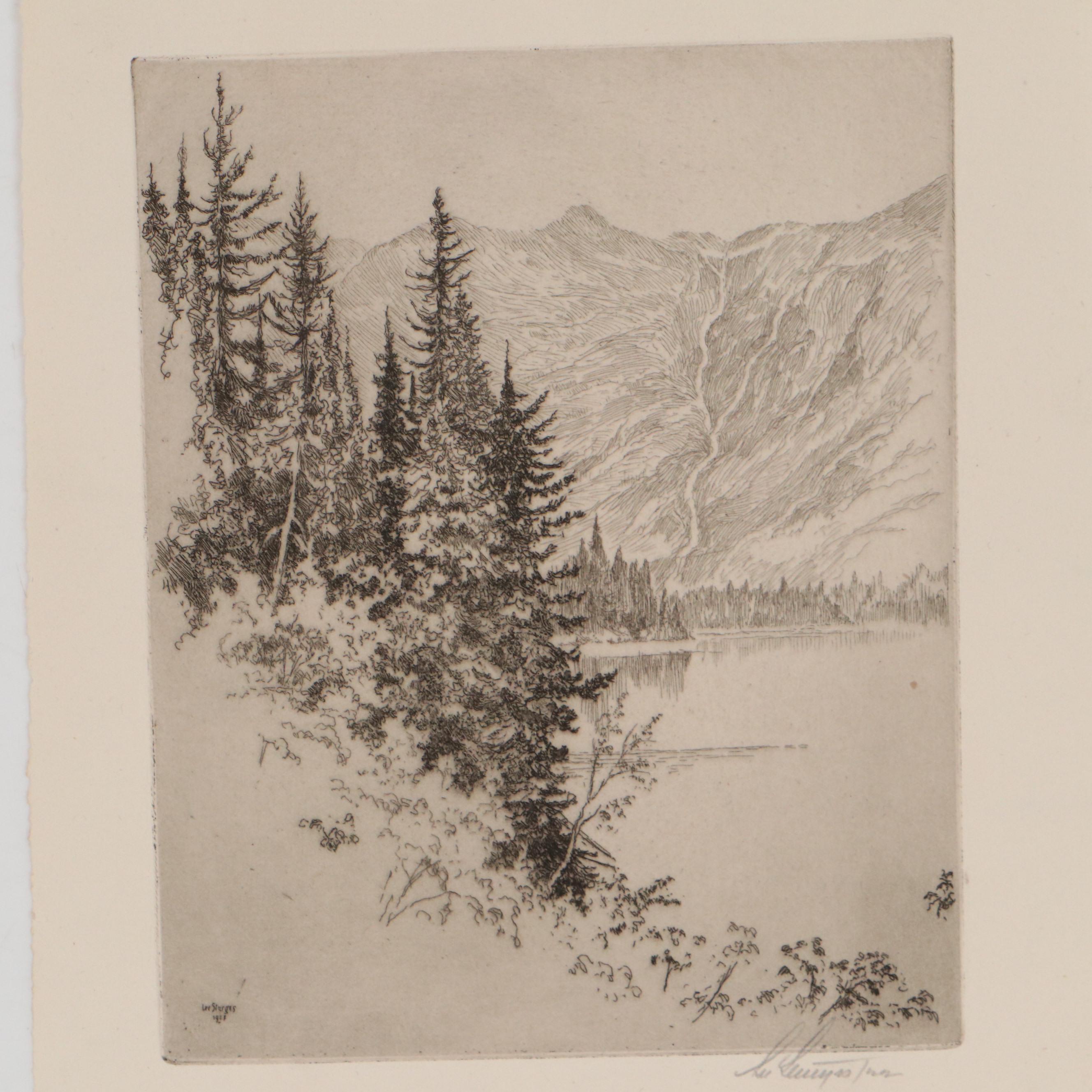 Lee Sturges Etching Prints, Early 20th Century