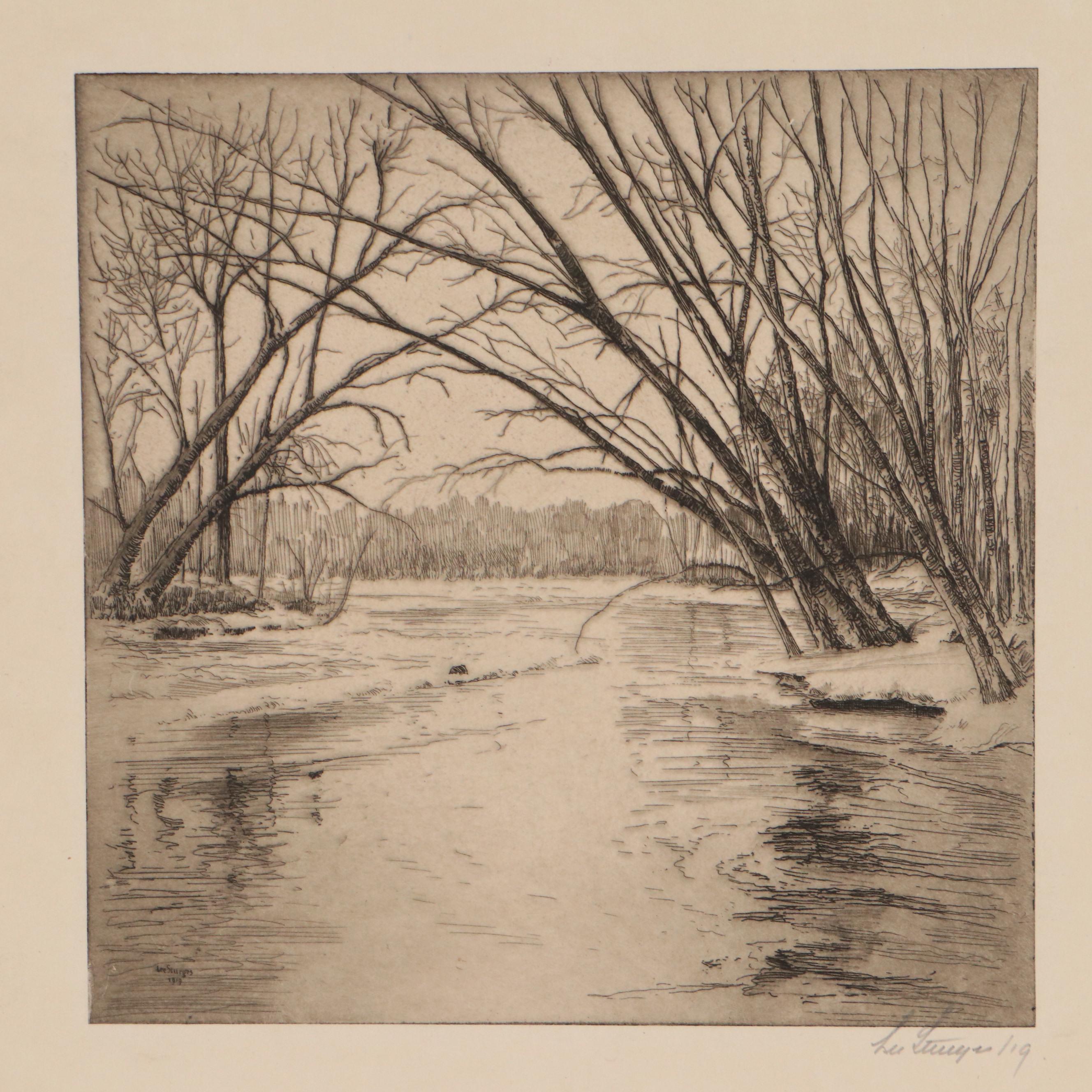 Lee Sturges Etching Prints, Early 20th Century