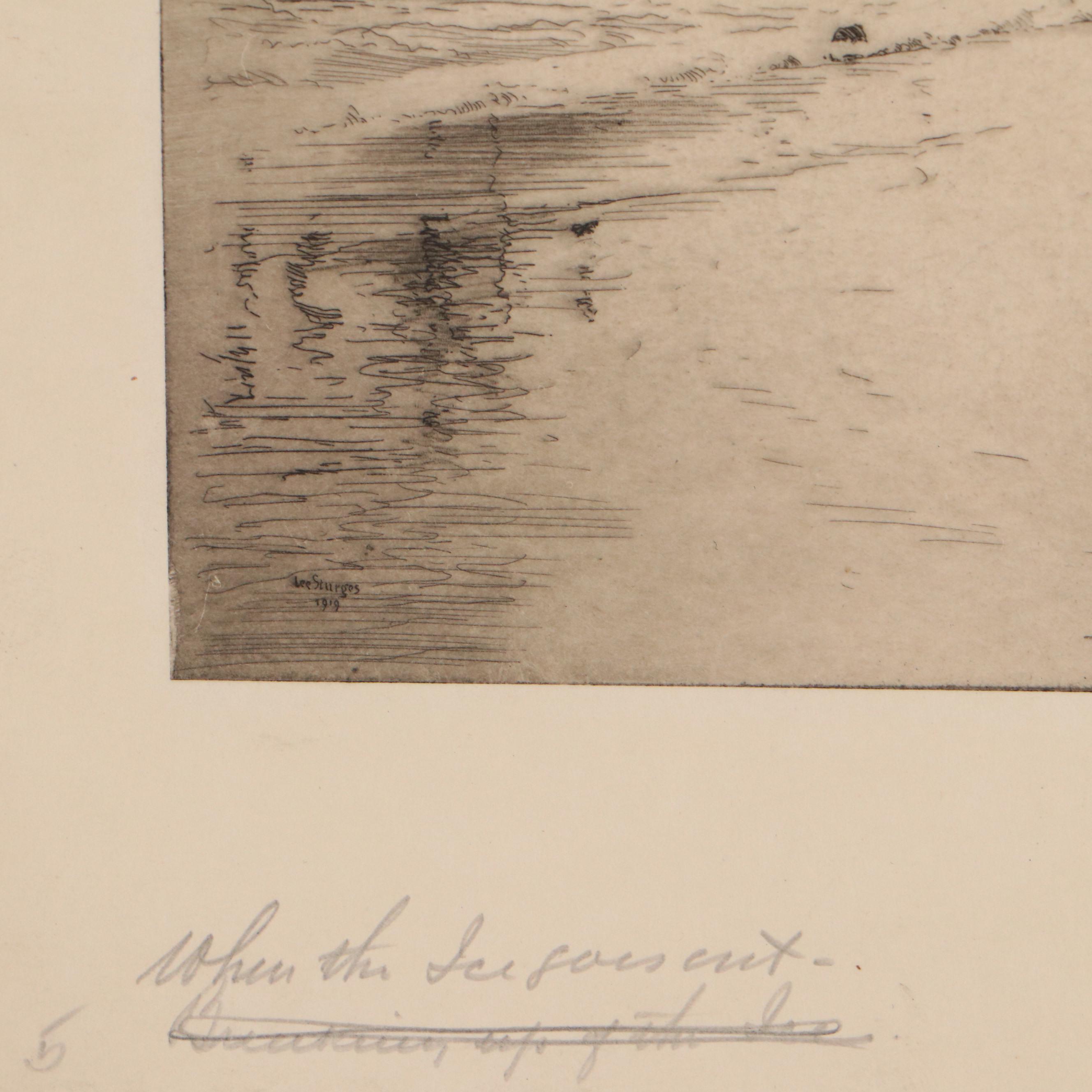 Lee Sturges Etching Prints, Early 20th Century