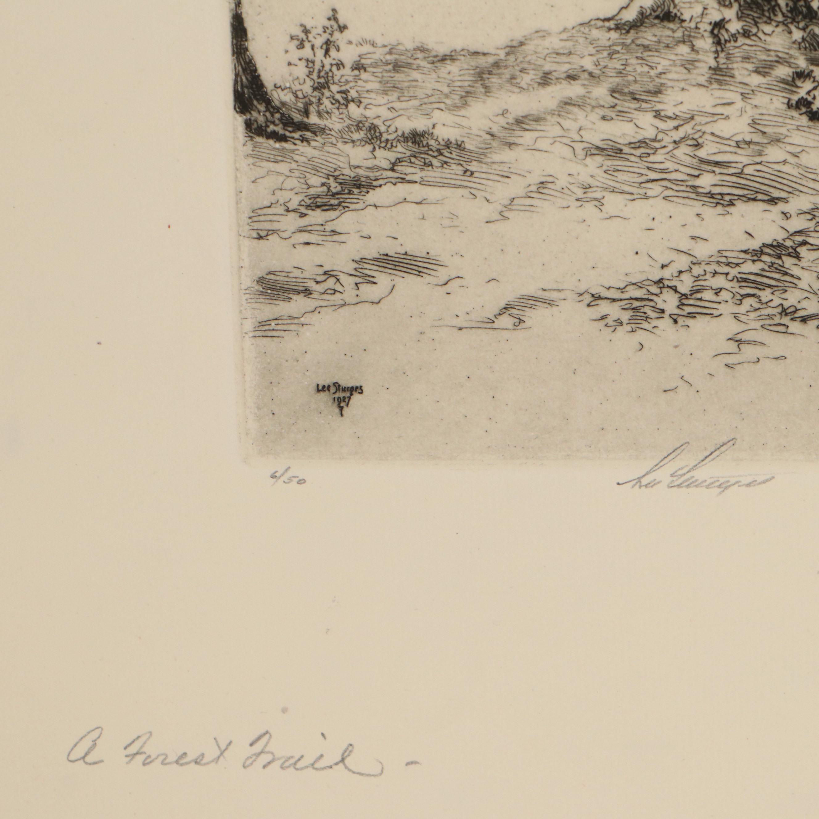 Lee Sturges Etching Prints, Early 20th Century