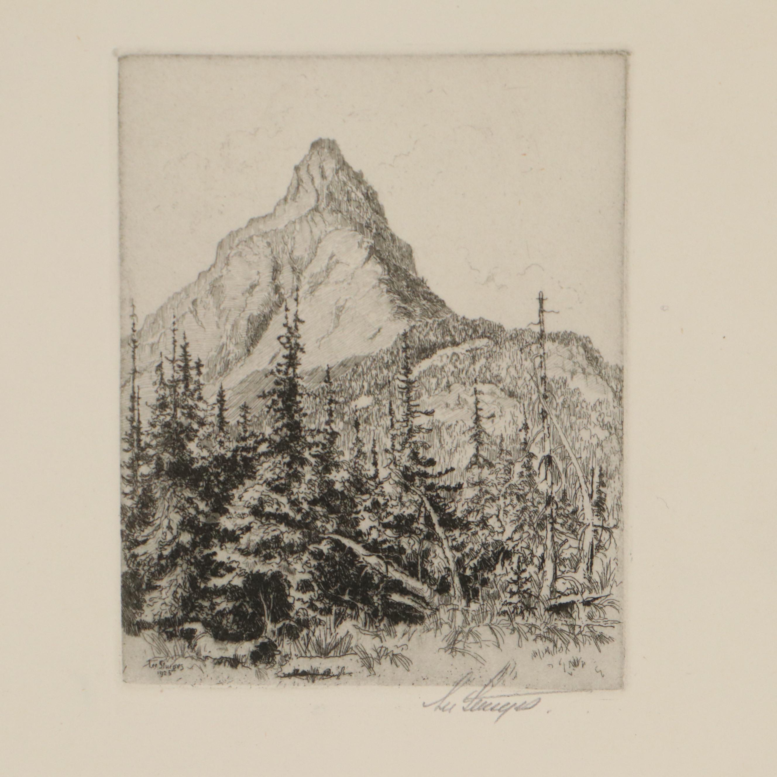 Lee Sturges Etching Prints, Early 20th Century
