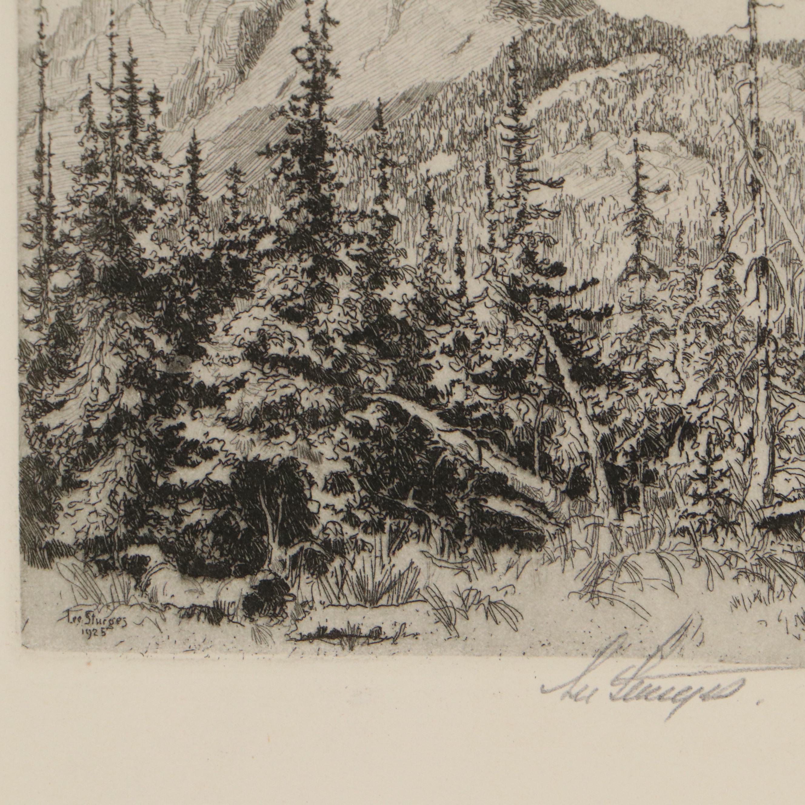 Lee Sturges Etching Prints, Early 20th Century