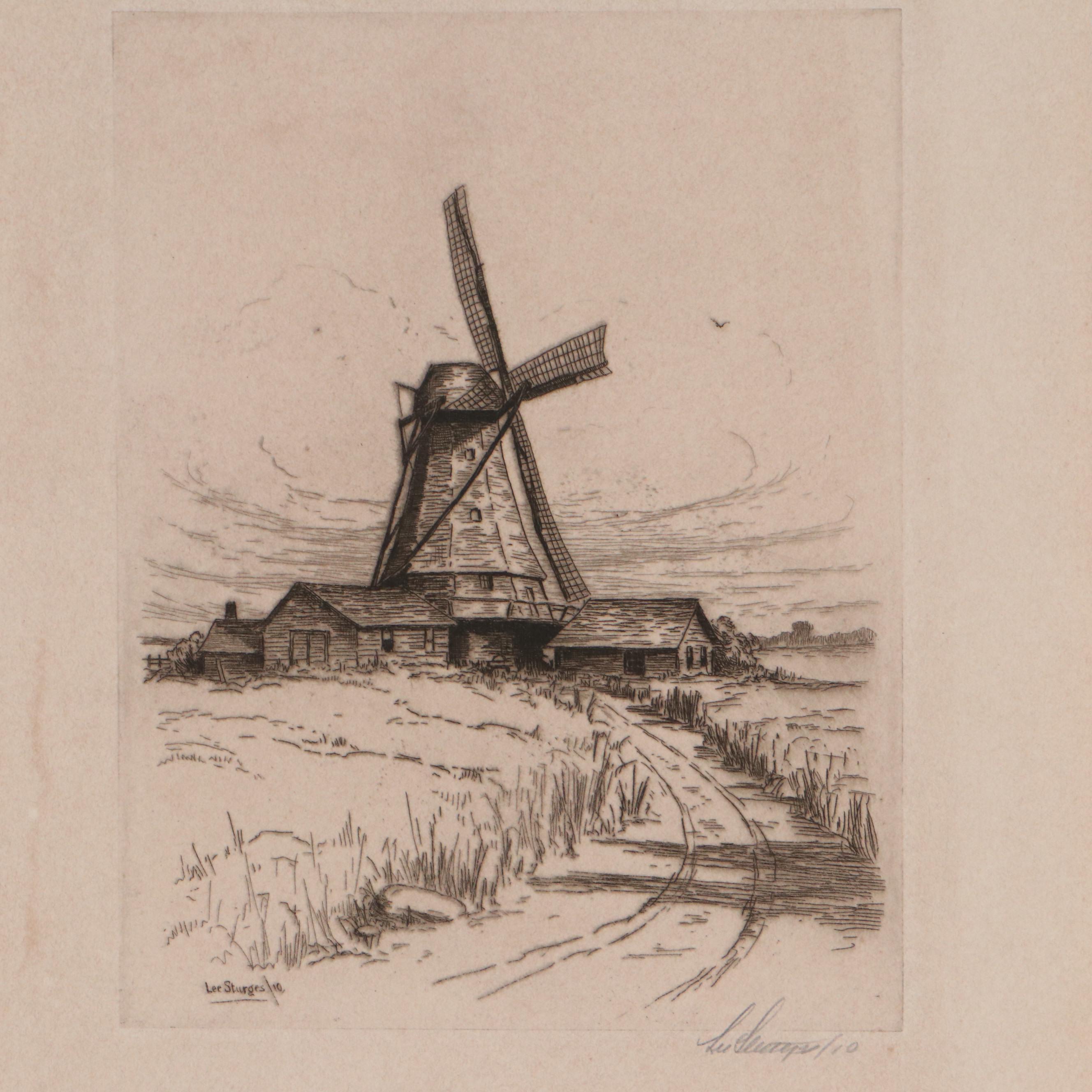 Lee Sturges Etching Prints, Early 20th Century