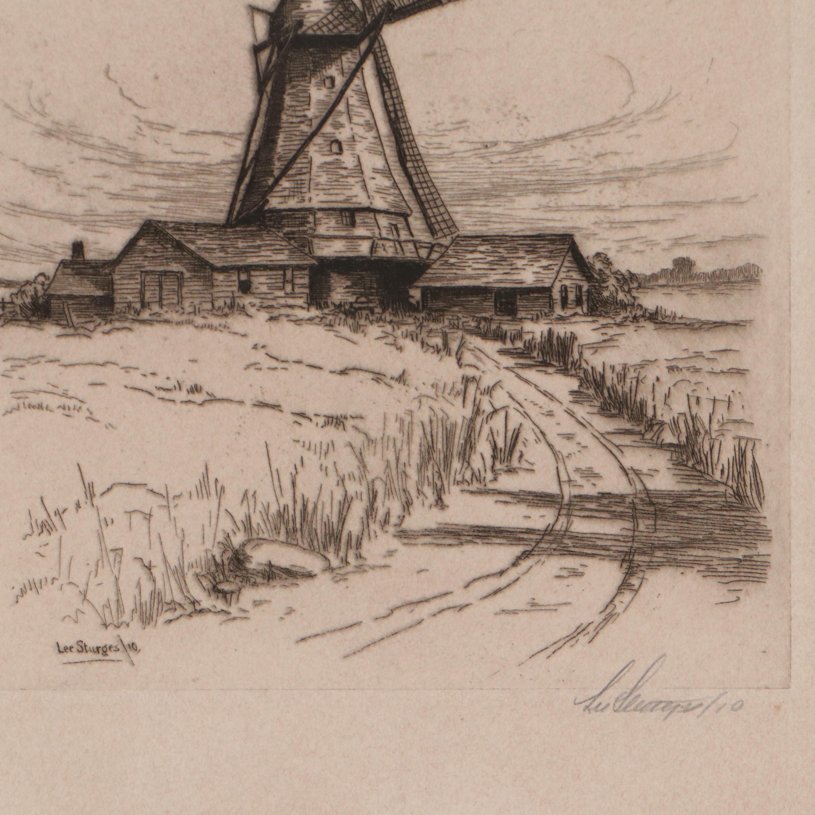 Lee Sturges Etching Prints, Early 20th Century