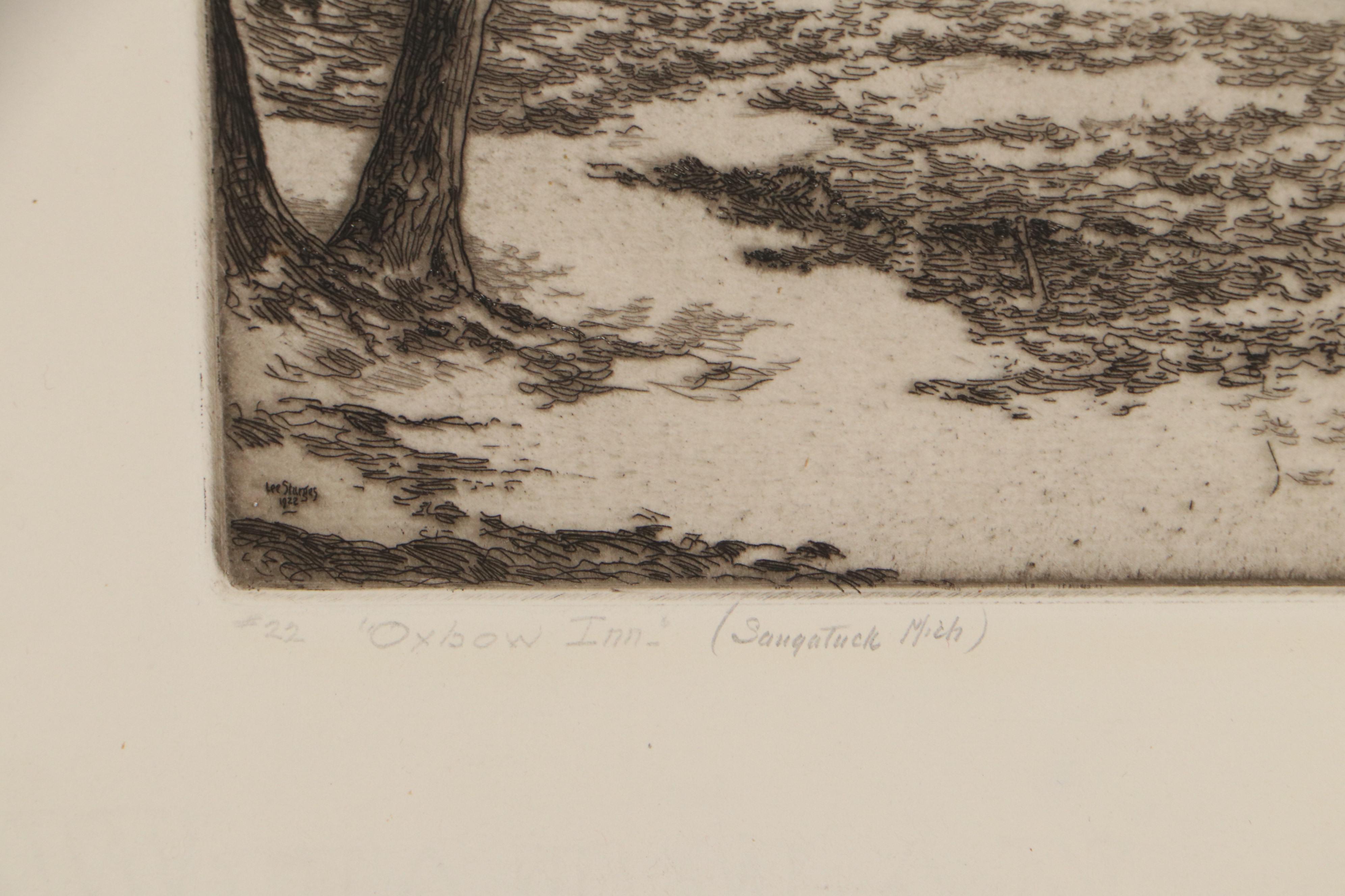Lee Sturges Etching Prints, Early 20th Century