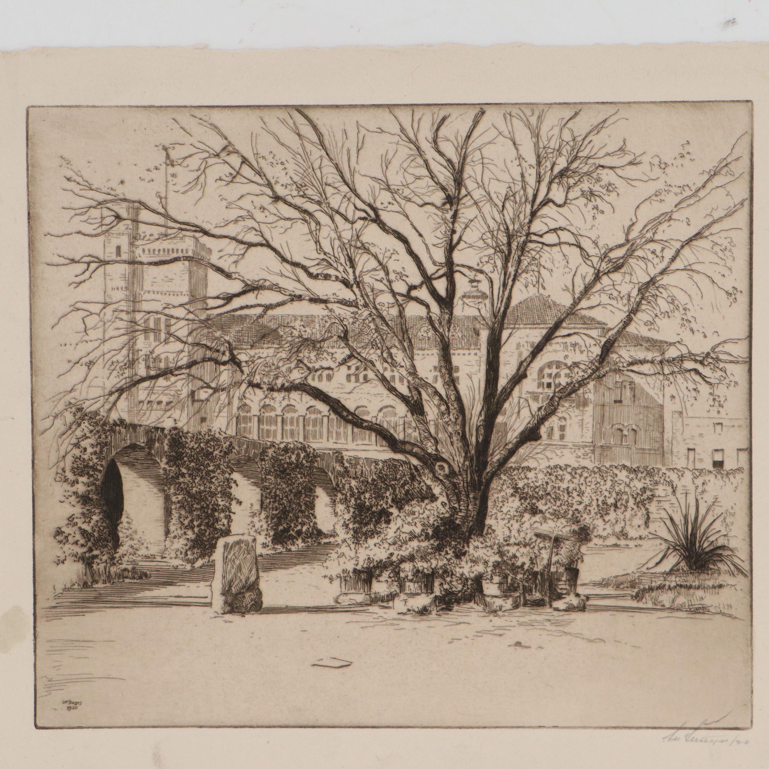 Lee Sturges Etching Prints, Early 20th Century