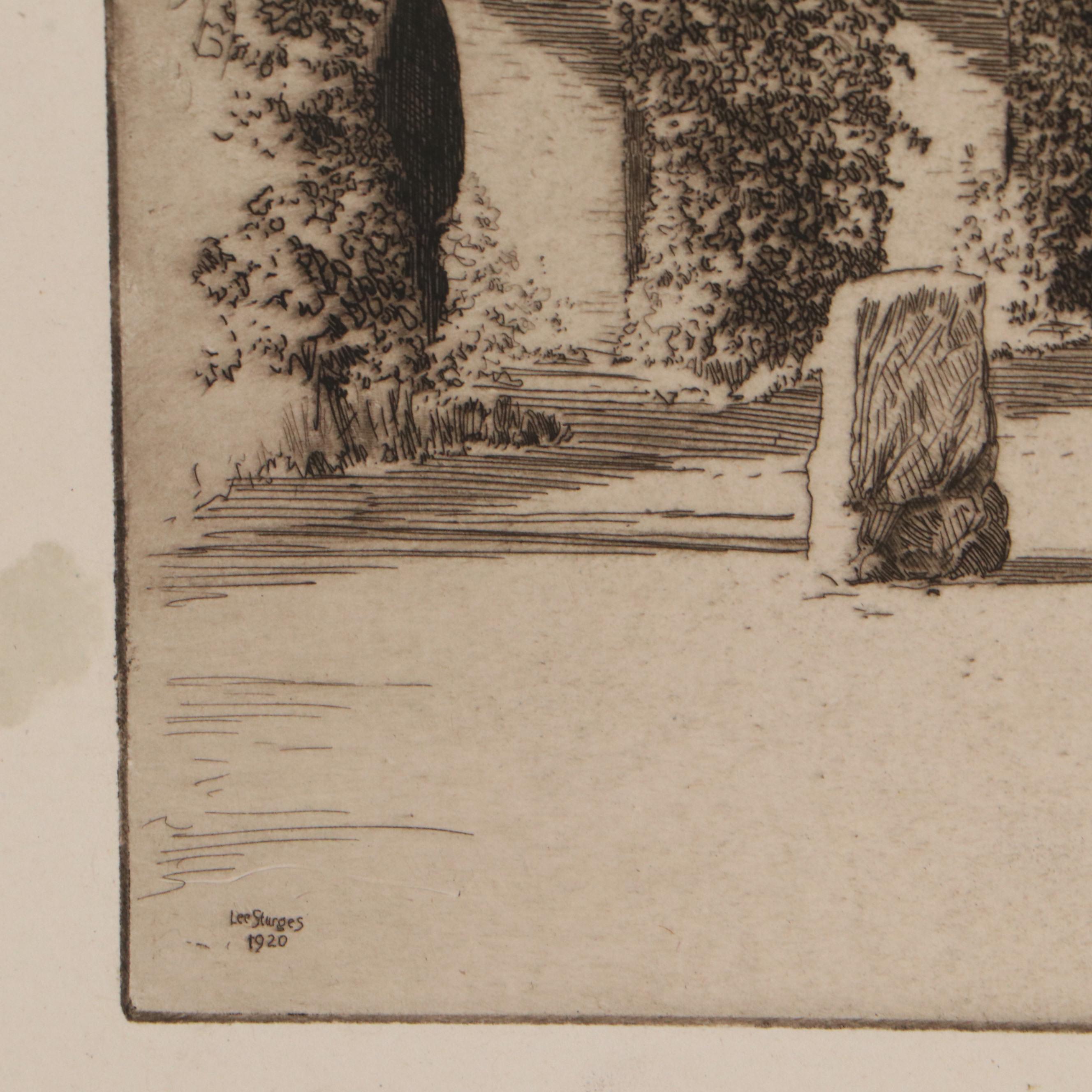 Lee Sturges Etching Prints, Early 20th Century