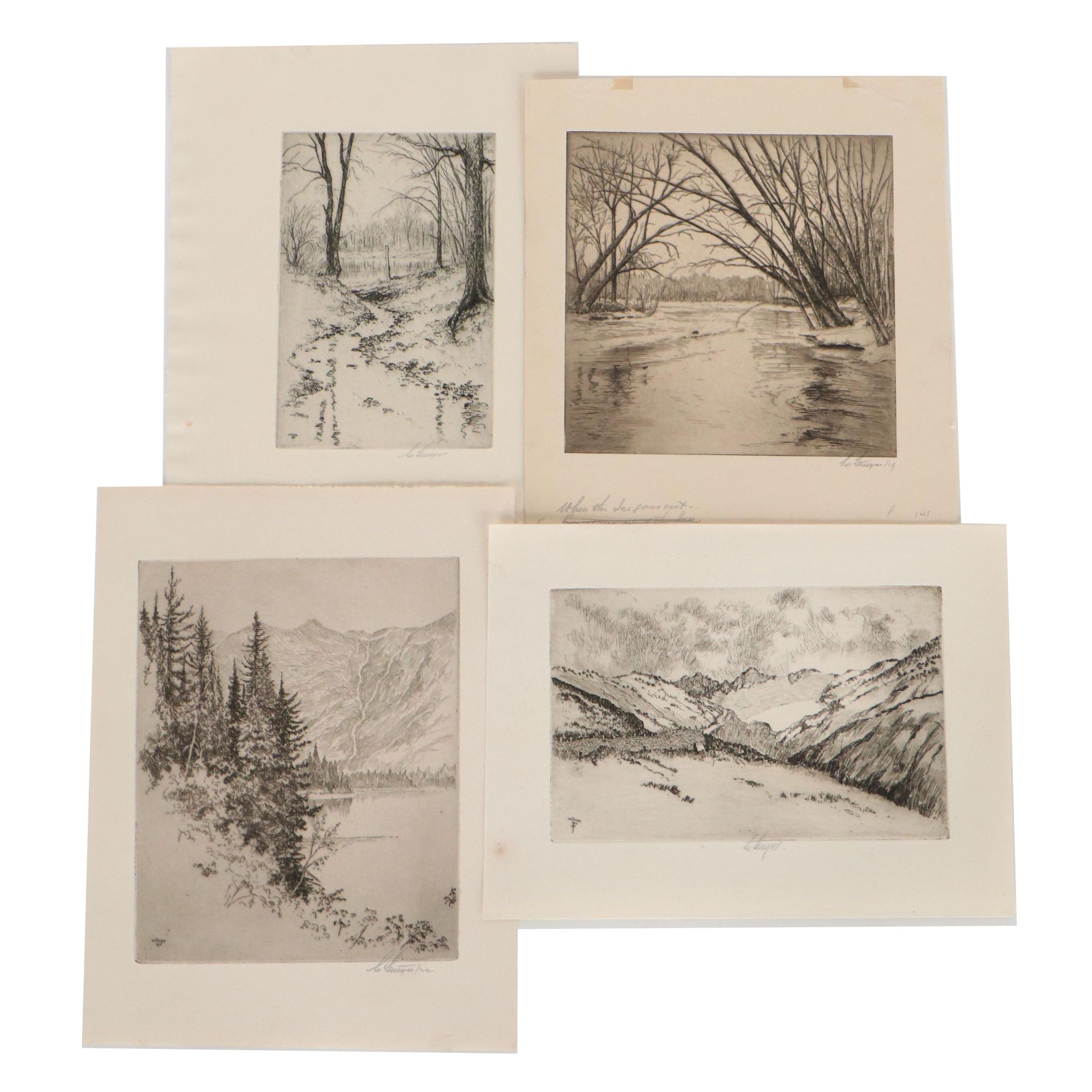 Lee Sturges Etching Prints, Early 20th Century