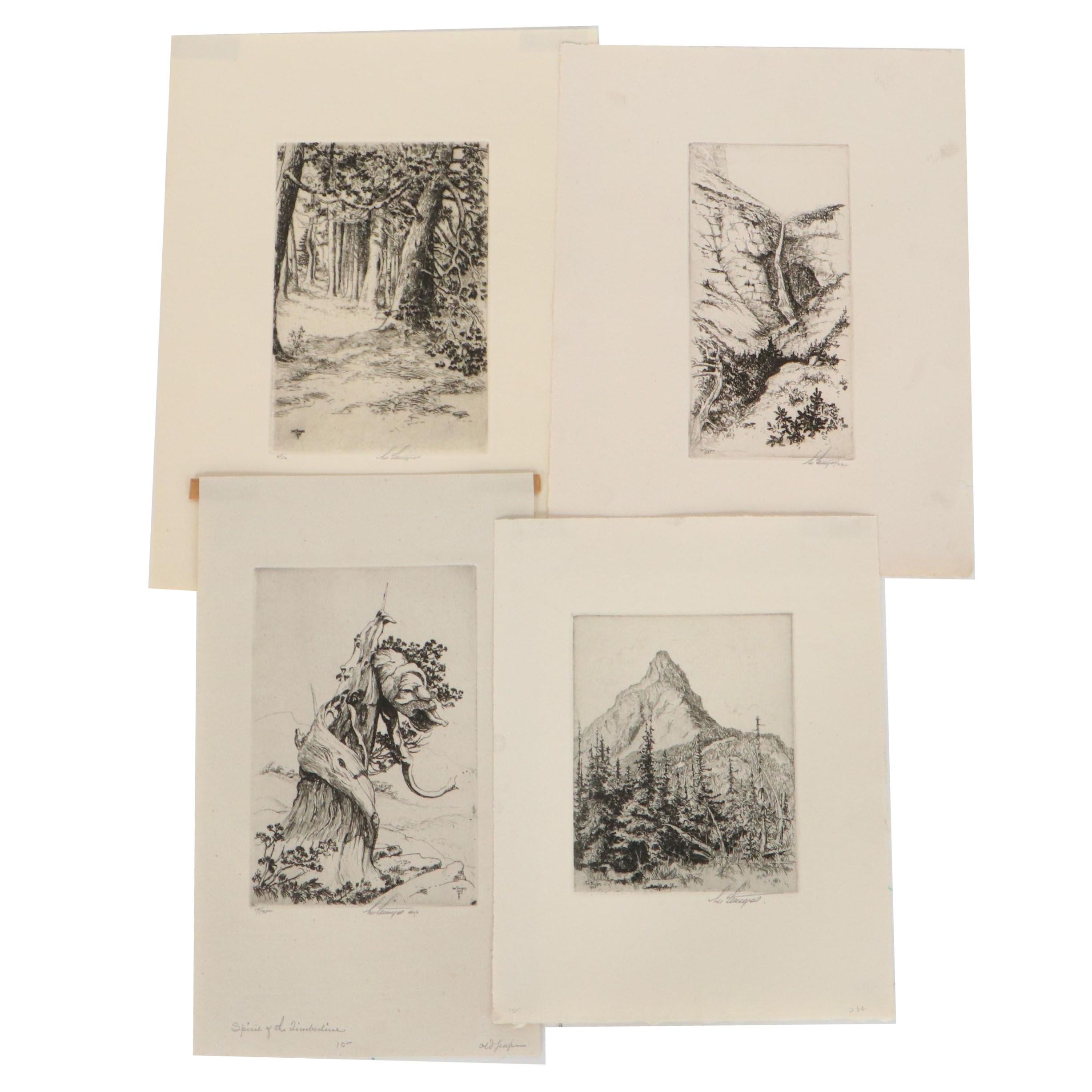 Lee Sturges Etching Prints, Early 20th Century