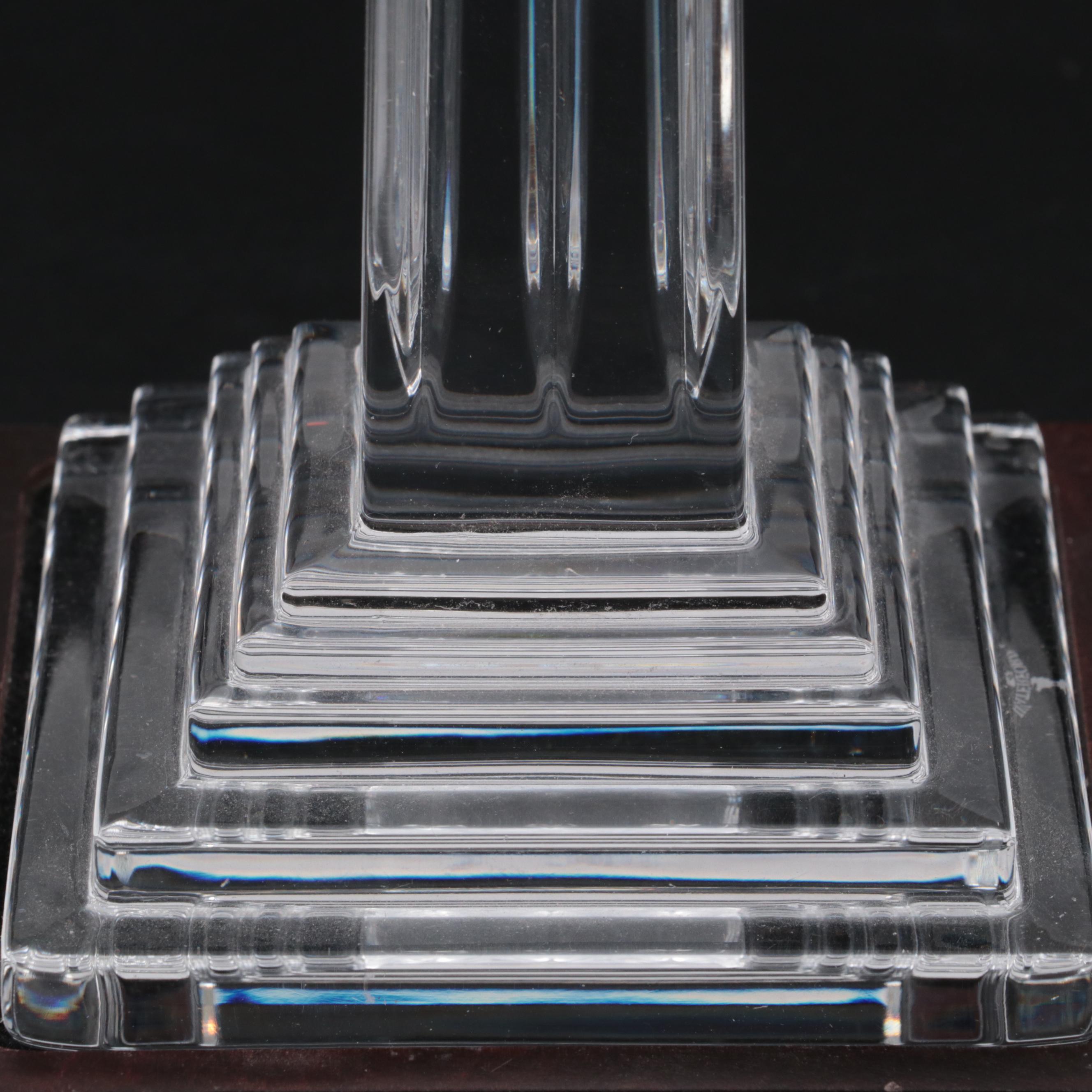 Waterford America's Heritage Collection "George Washington" Crystal Candlesticks
