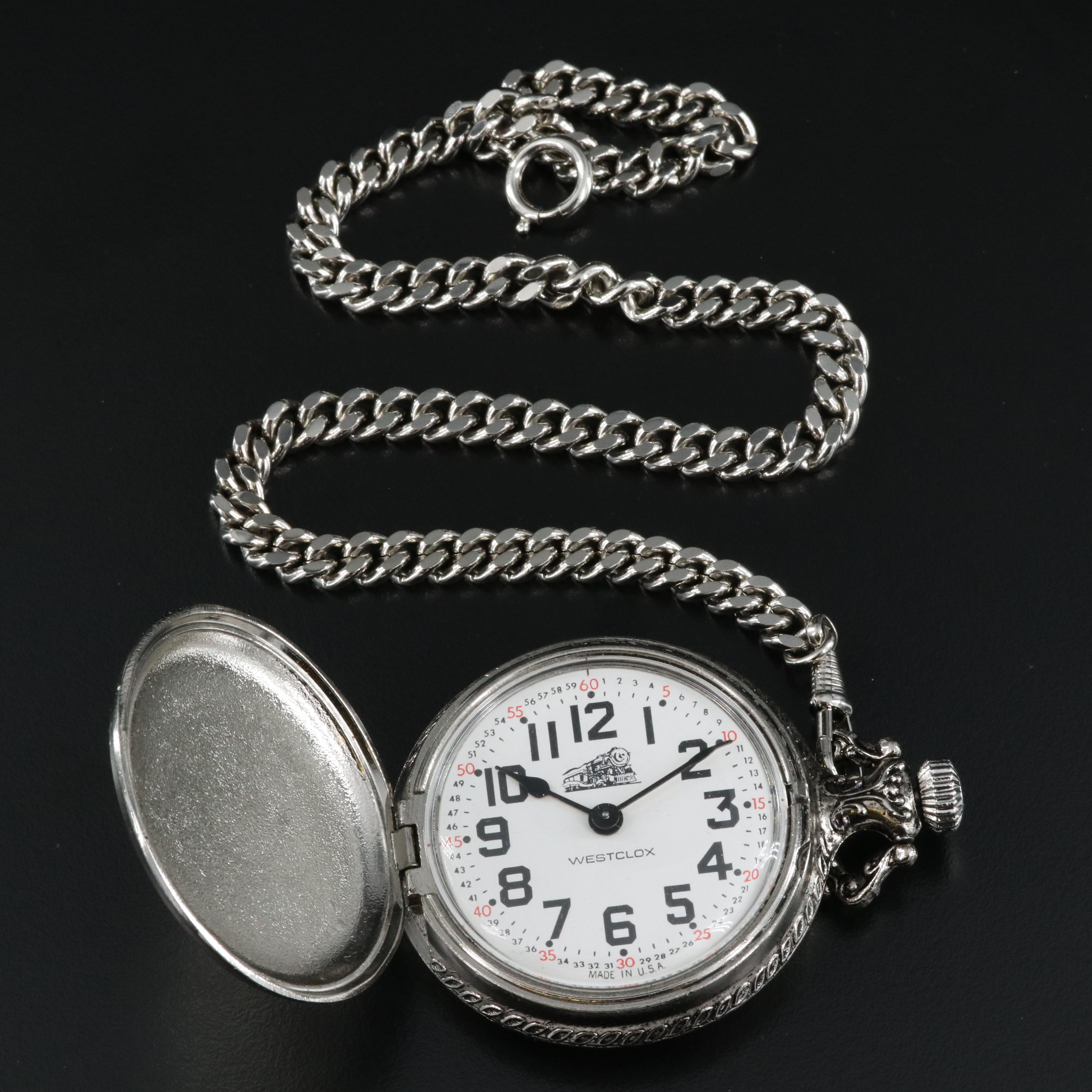 Westclox Mechanical Pocket Watch with Fob