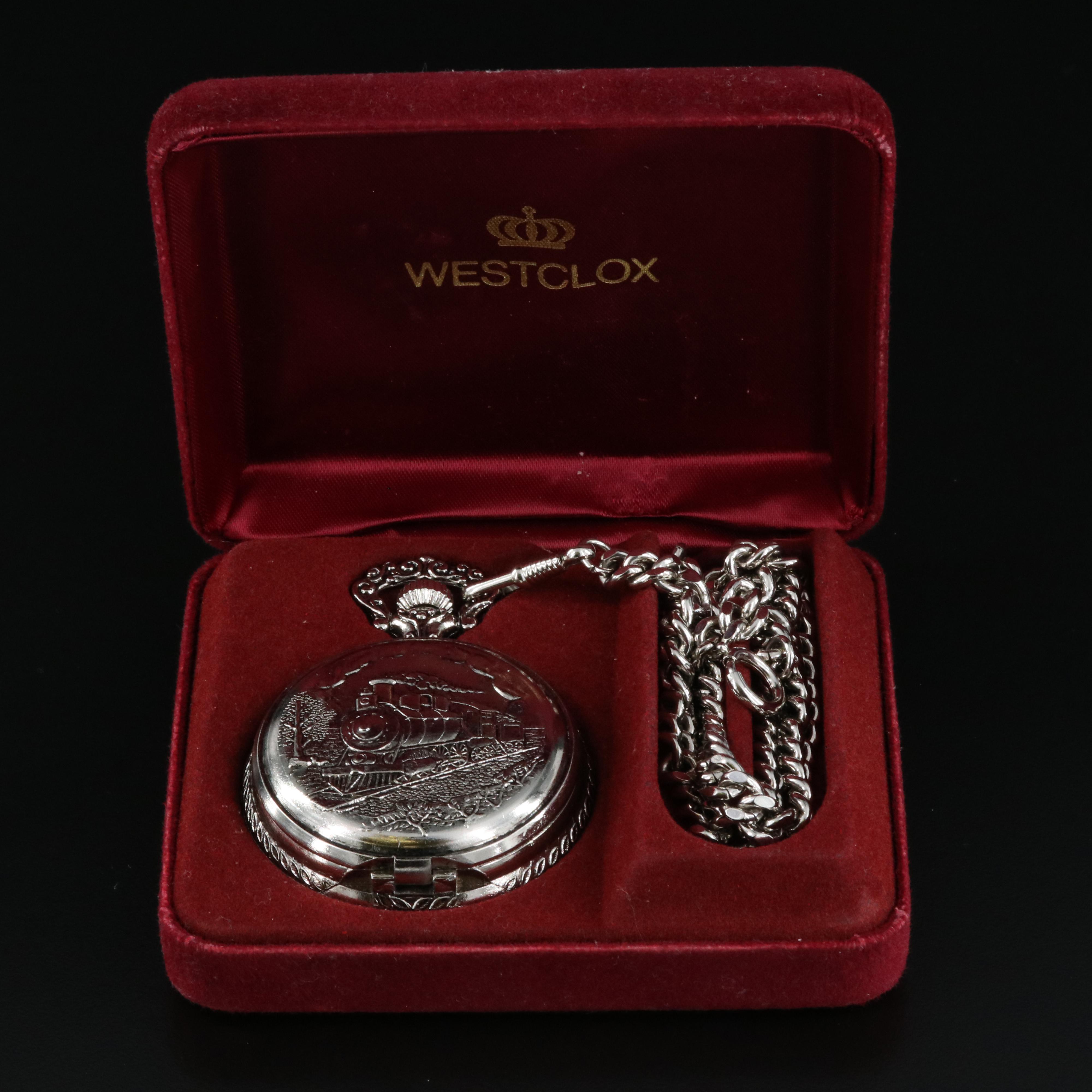 Westclox Mechanical Pocket Watch with Fob