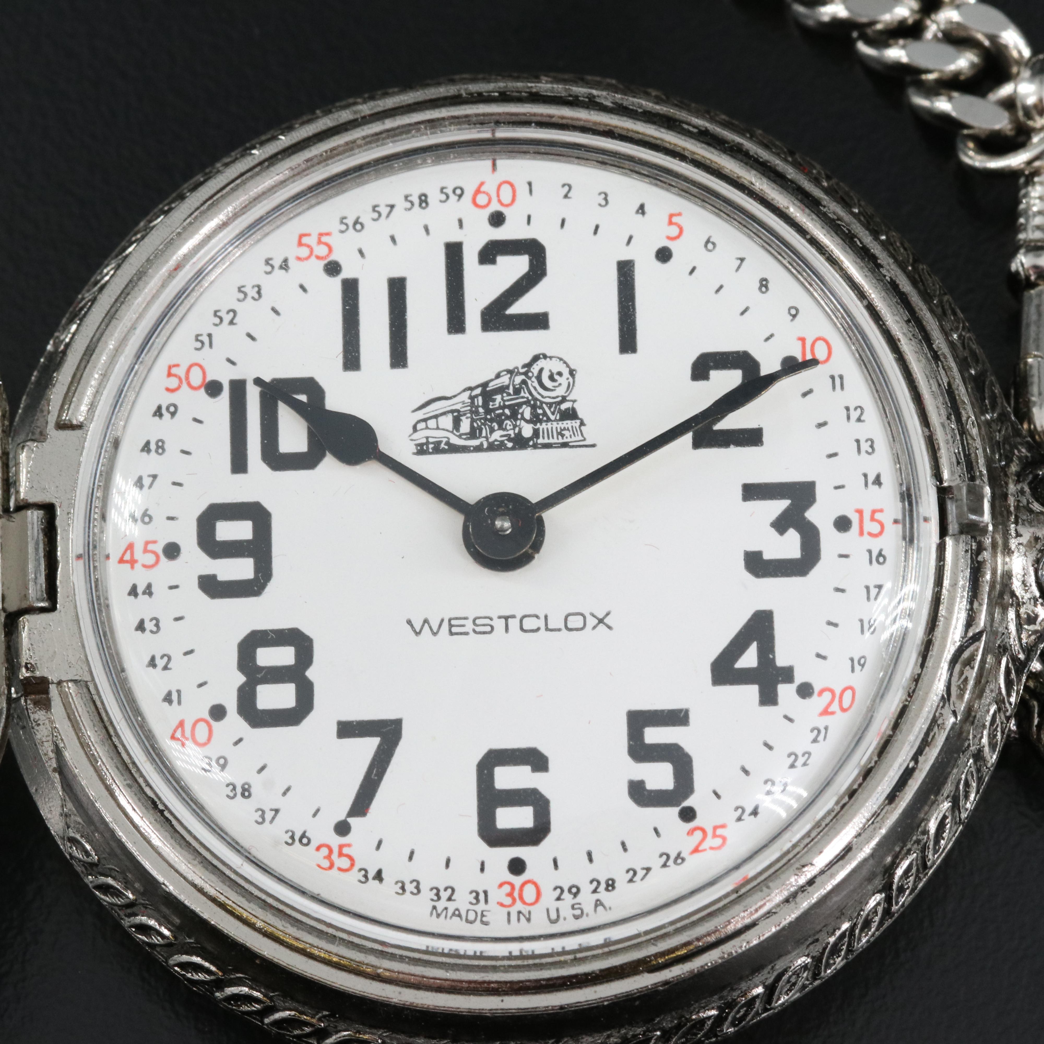 Westclox Mechanical Pocket Watch with Fob