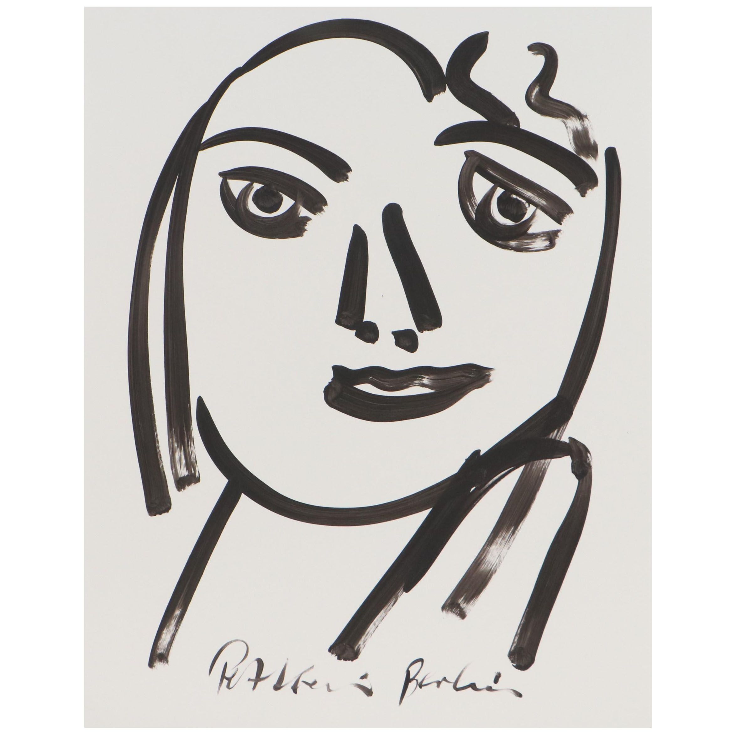 Peter Keil Abstract Portrait Acrylic Painting