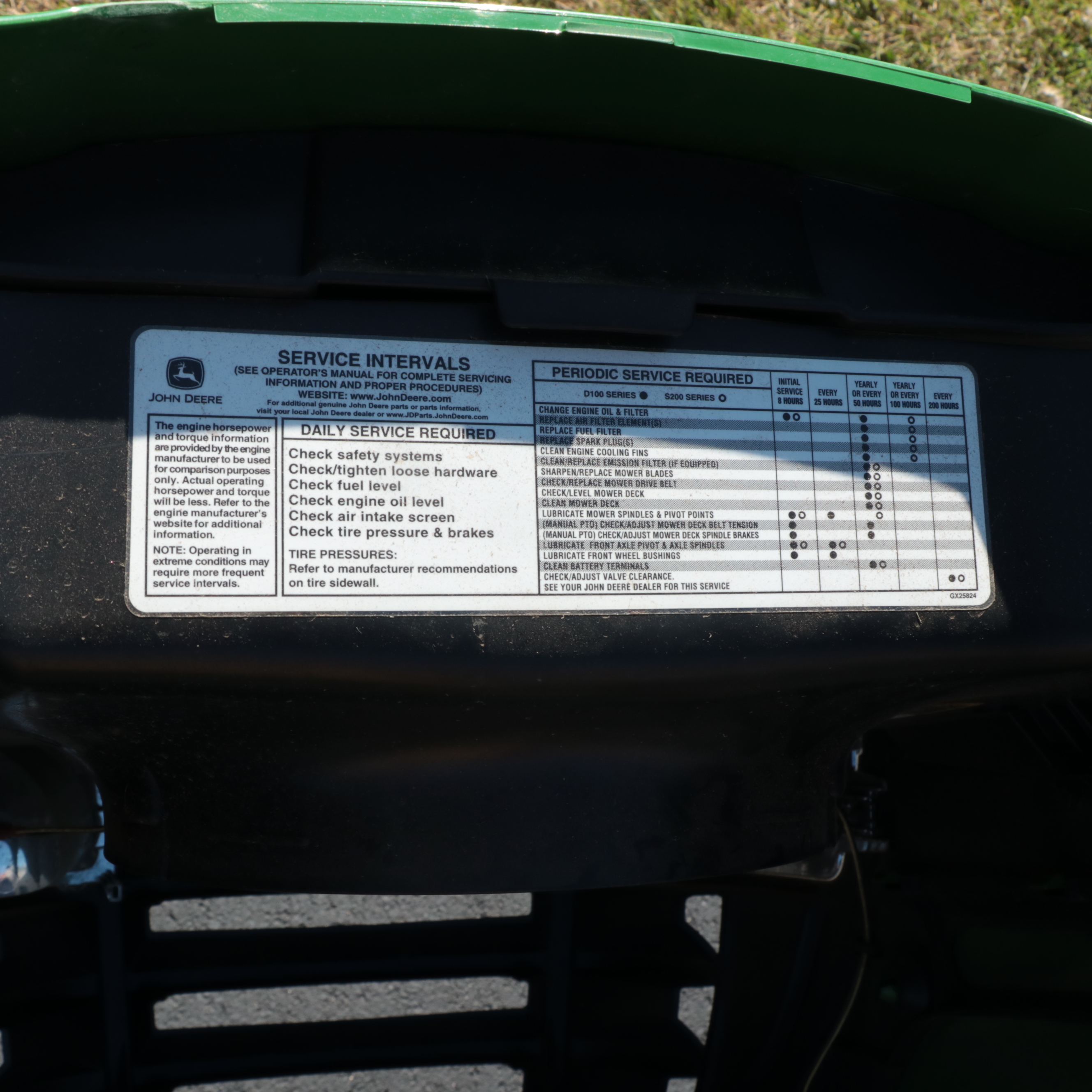 John Deere D125 Lawn Tractor with Bagger