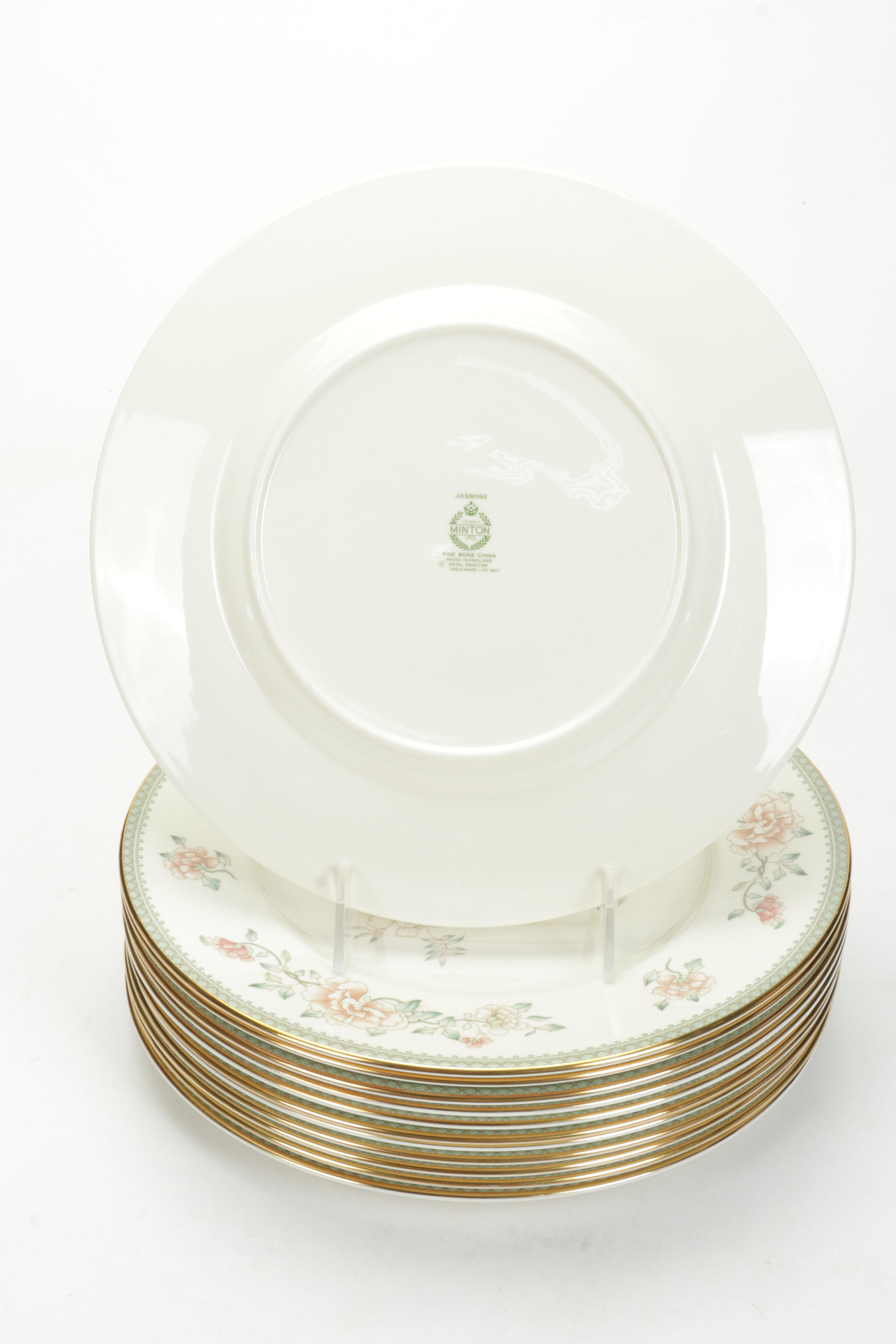 Minton "Jasmine" Bone China Dinnerware, Late 20th Century