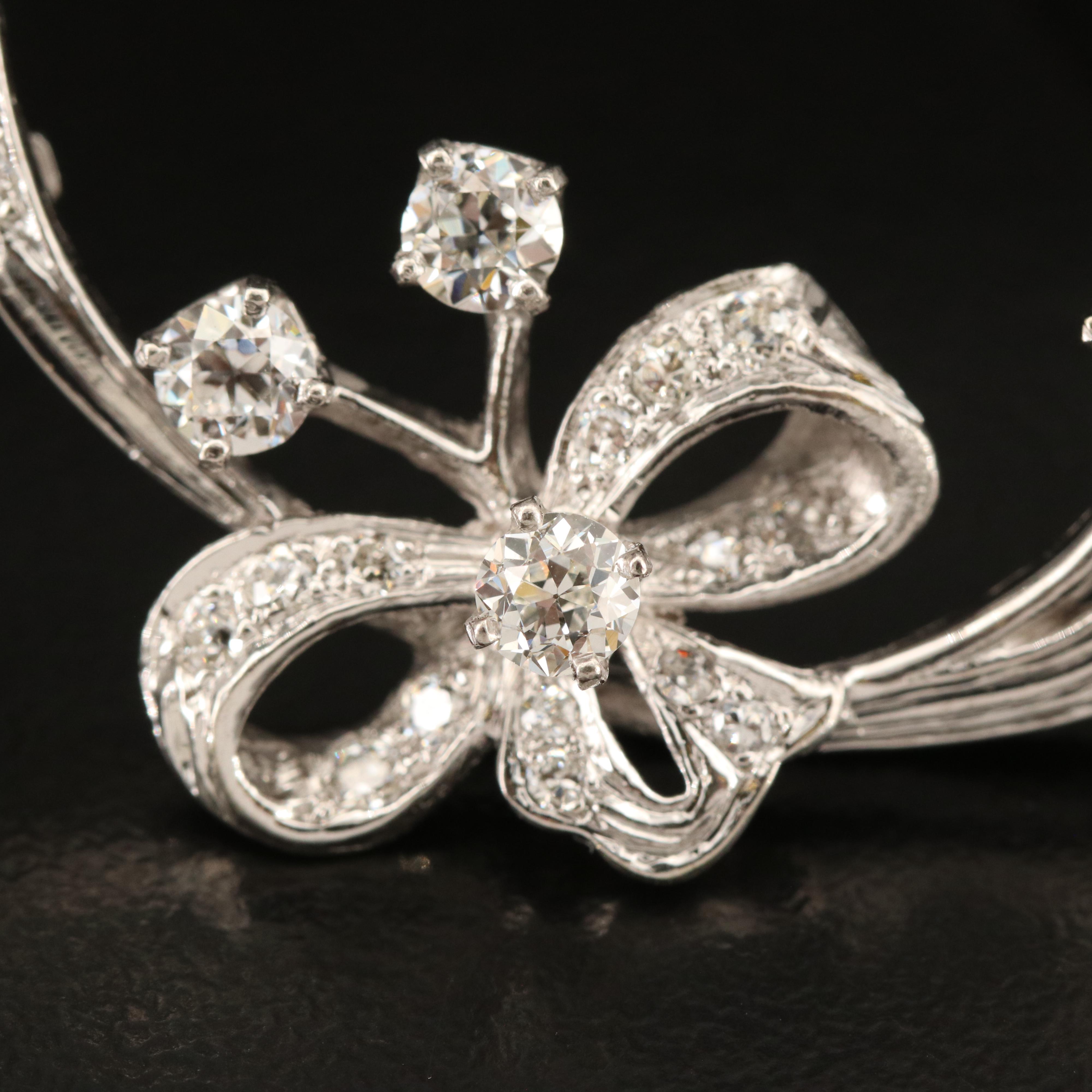 Belle Époque 14K 2.98 CTW Diamond and Sapphire Brooch with Palladium Accents