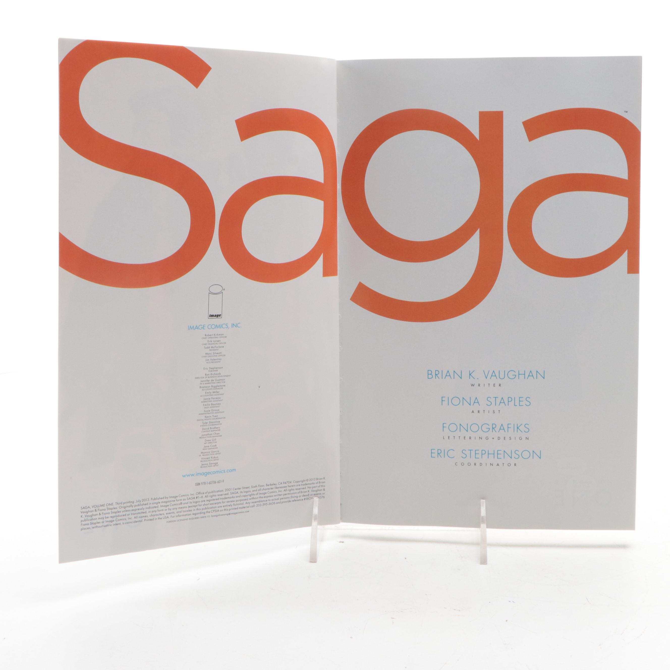 "Saga" Vol. 1 and 2 by Brian K. Vaughan and Fiona Staples, 2013