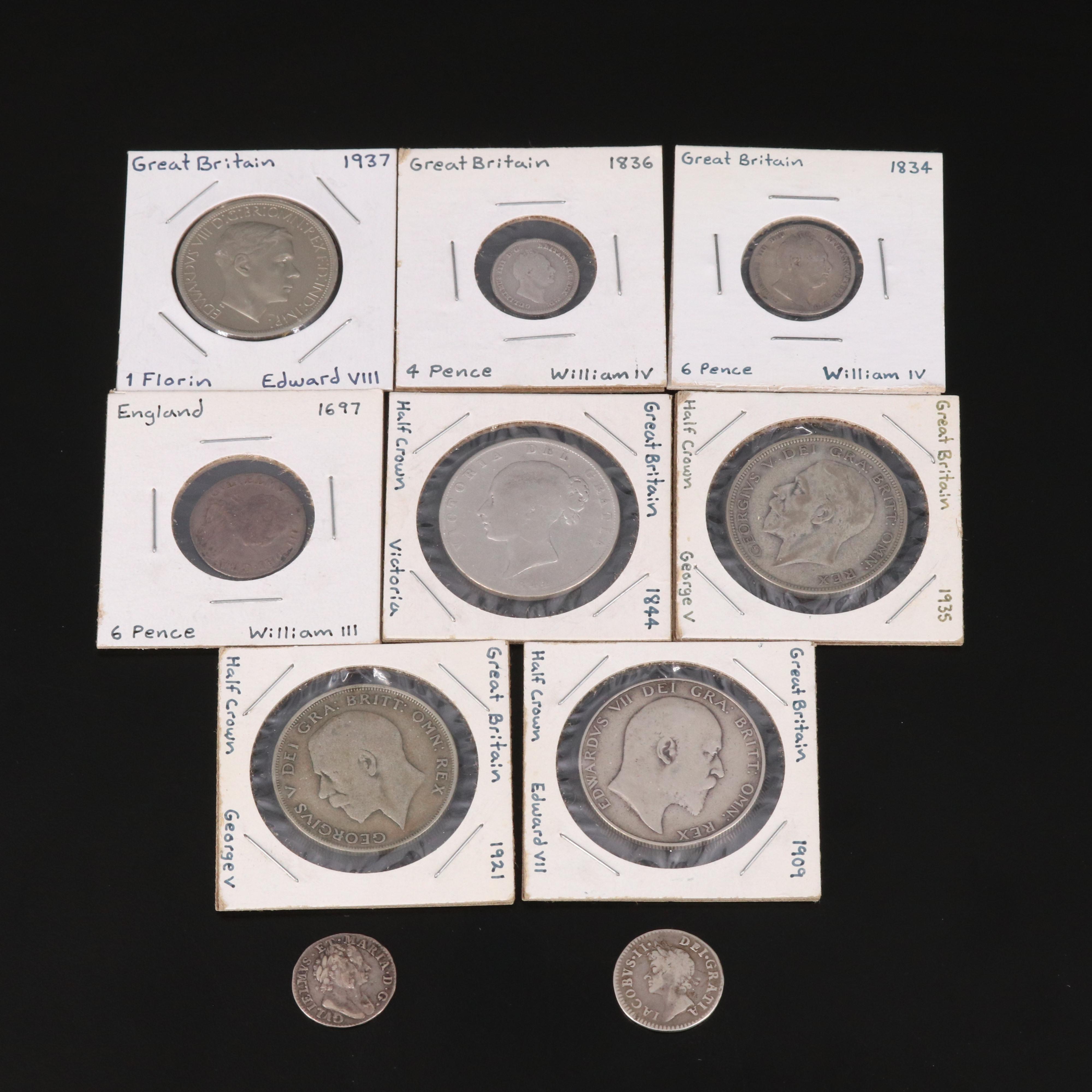 Collection of Ten English Silver Coins