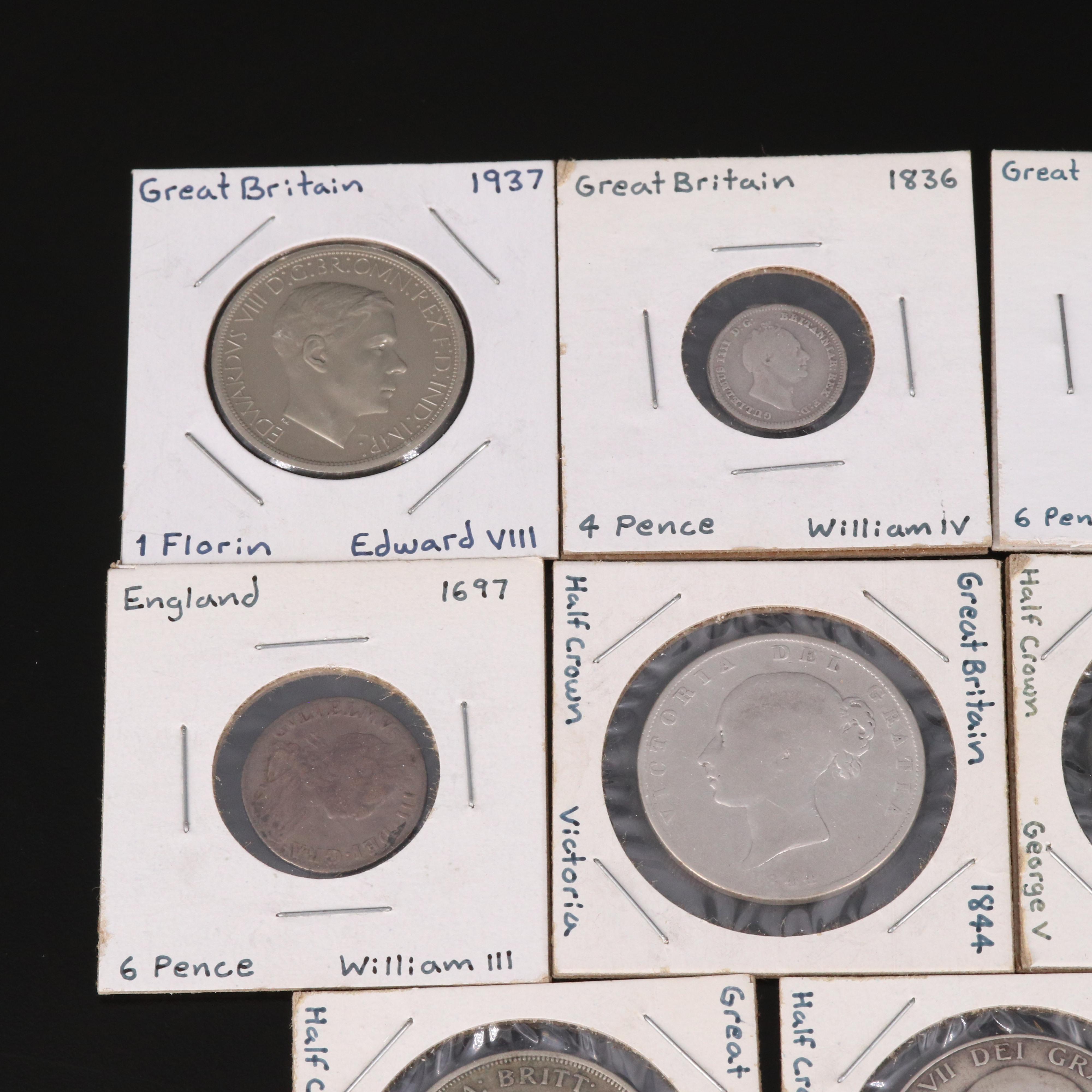 Collection of Ten English Silver Coins