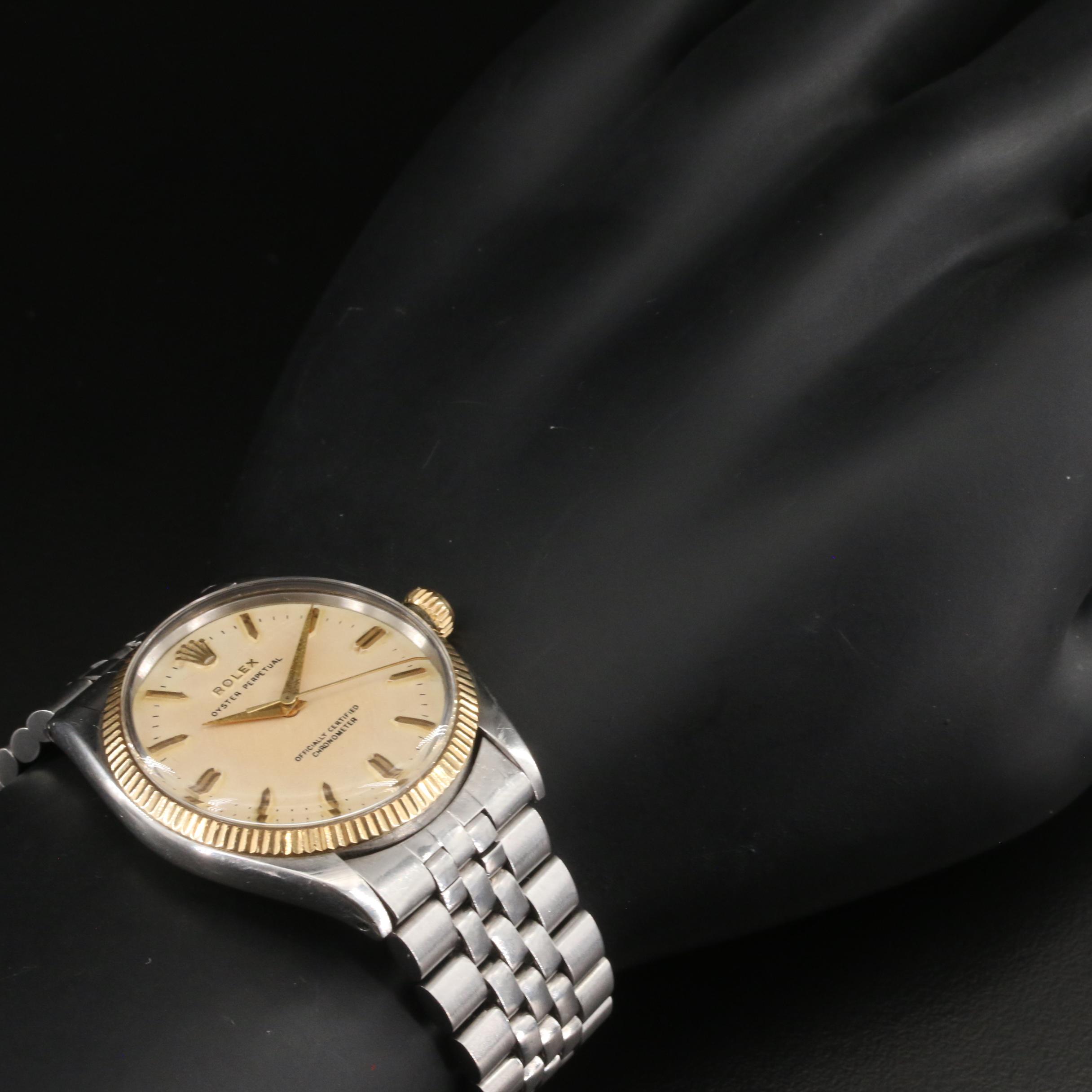 1956 Rolex Oyster Perpetual 14K and Stainless Steel Watch