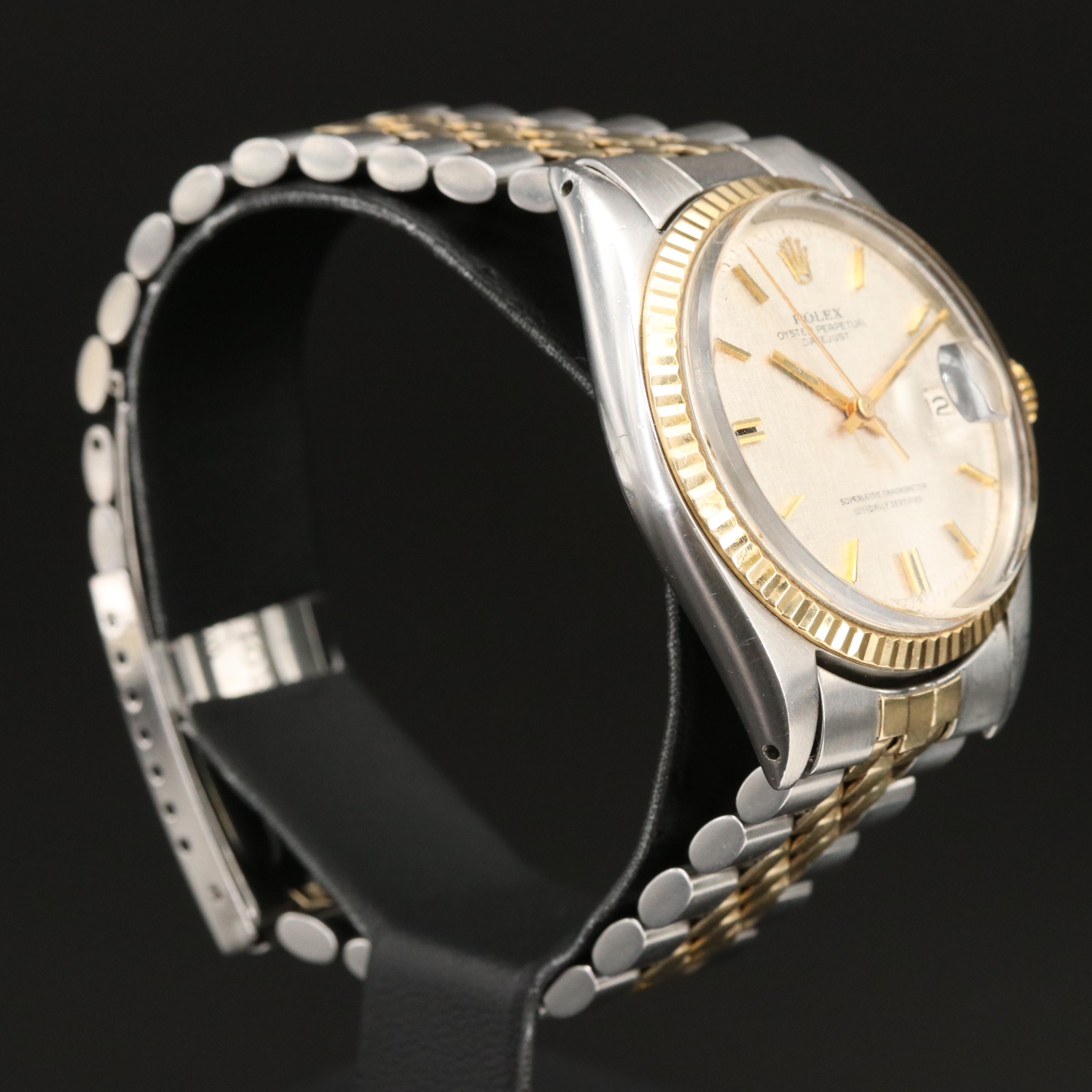 1968 Rolex Oyster Perpetual Datejust Pie Pan Dial Watch