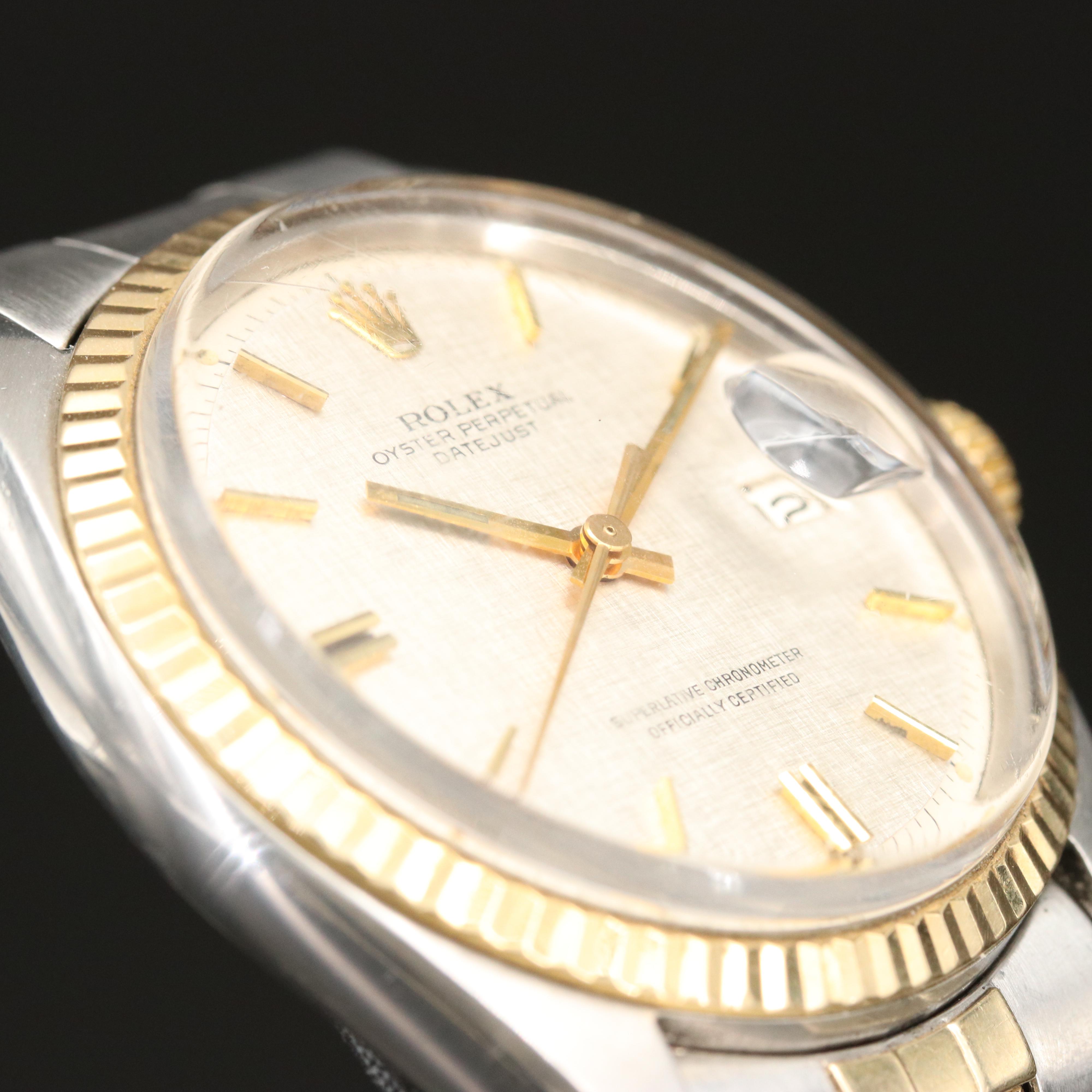 1968 Rolex Oyster Perpetual Datejust Pie Pan Dial Watch