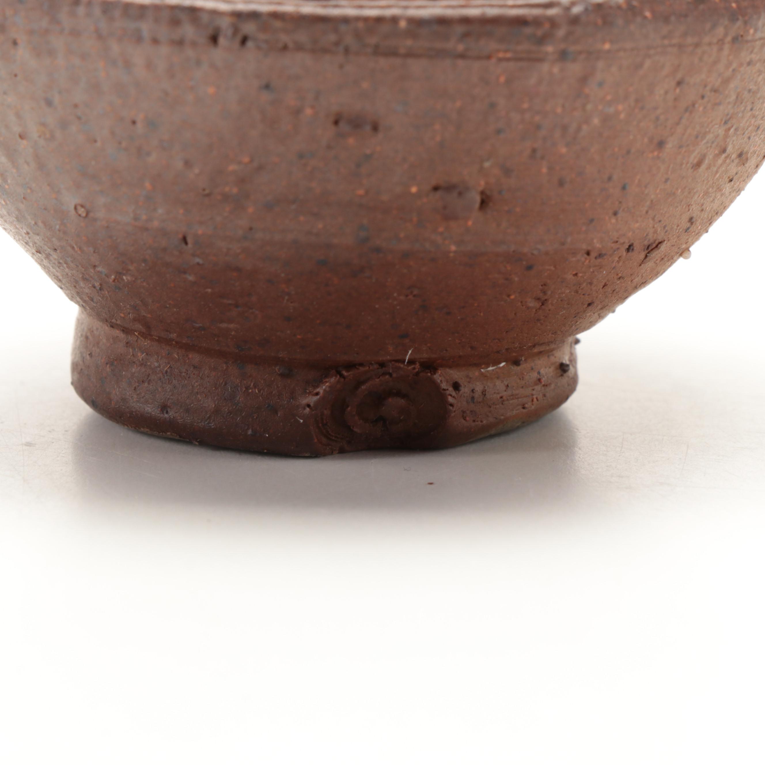 Studio Pottery Glazed Sake Gourd with Sake Cups, Soy Dishes and Matcha Chawans