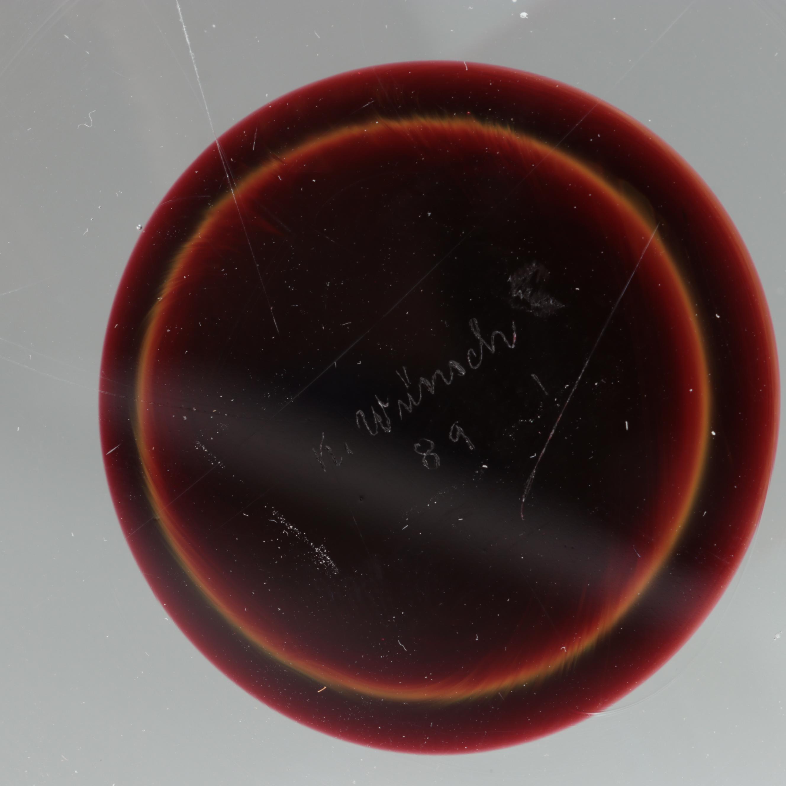 Karel Wünsch Geometric Cut and Polished Optic Czech Art Glass Sculpture, 1989