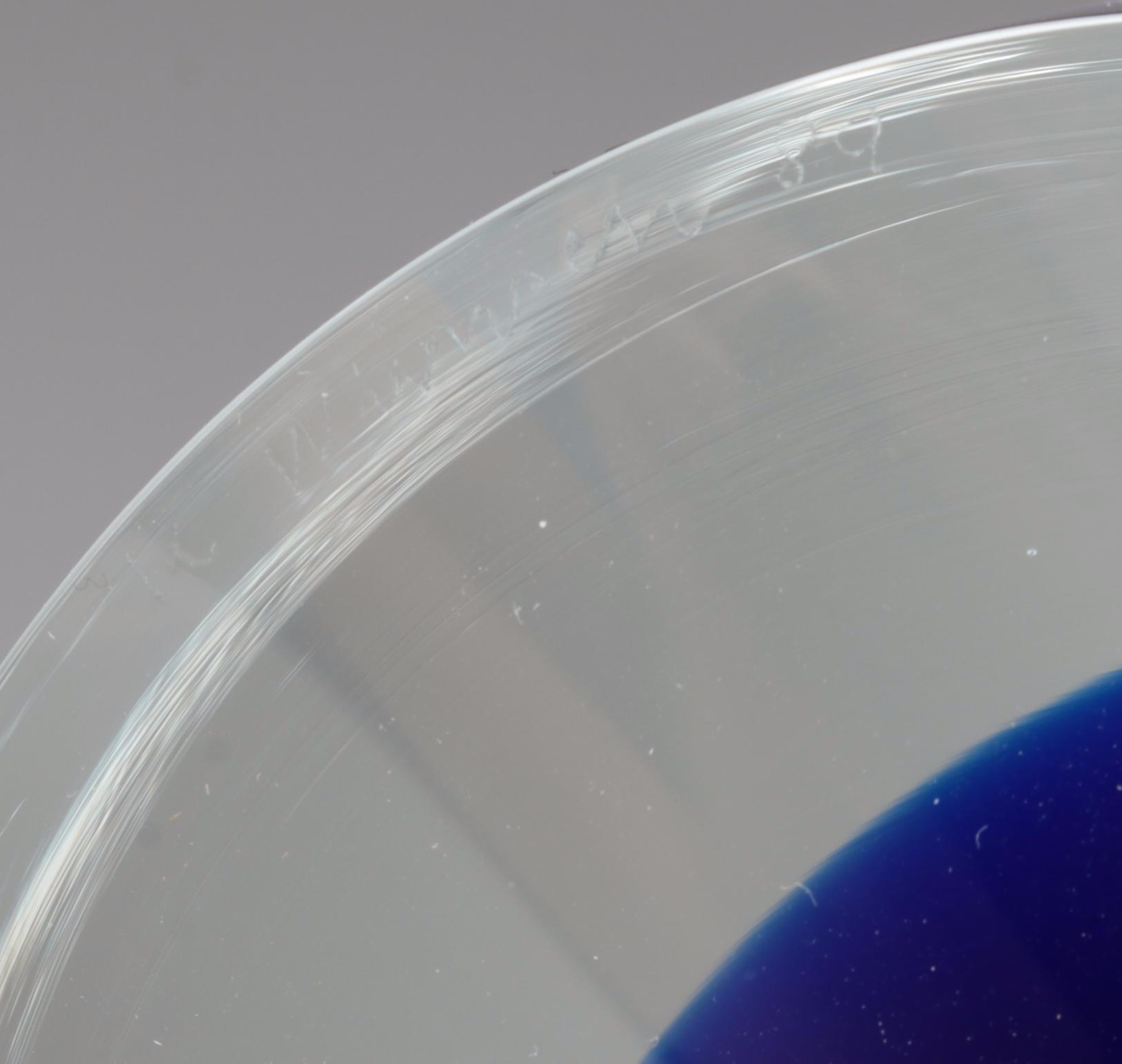 Karel Wünsch Geometric Cut and Polished Optic Czech Art Glass Sculpture, 1989