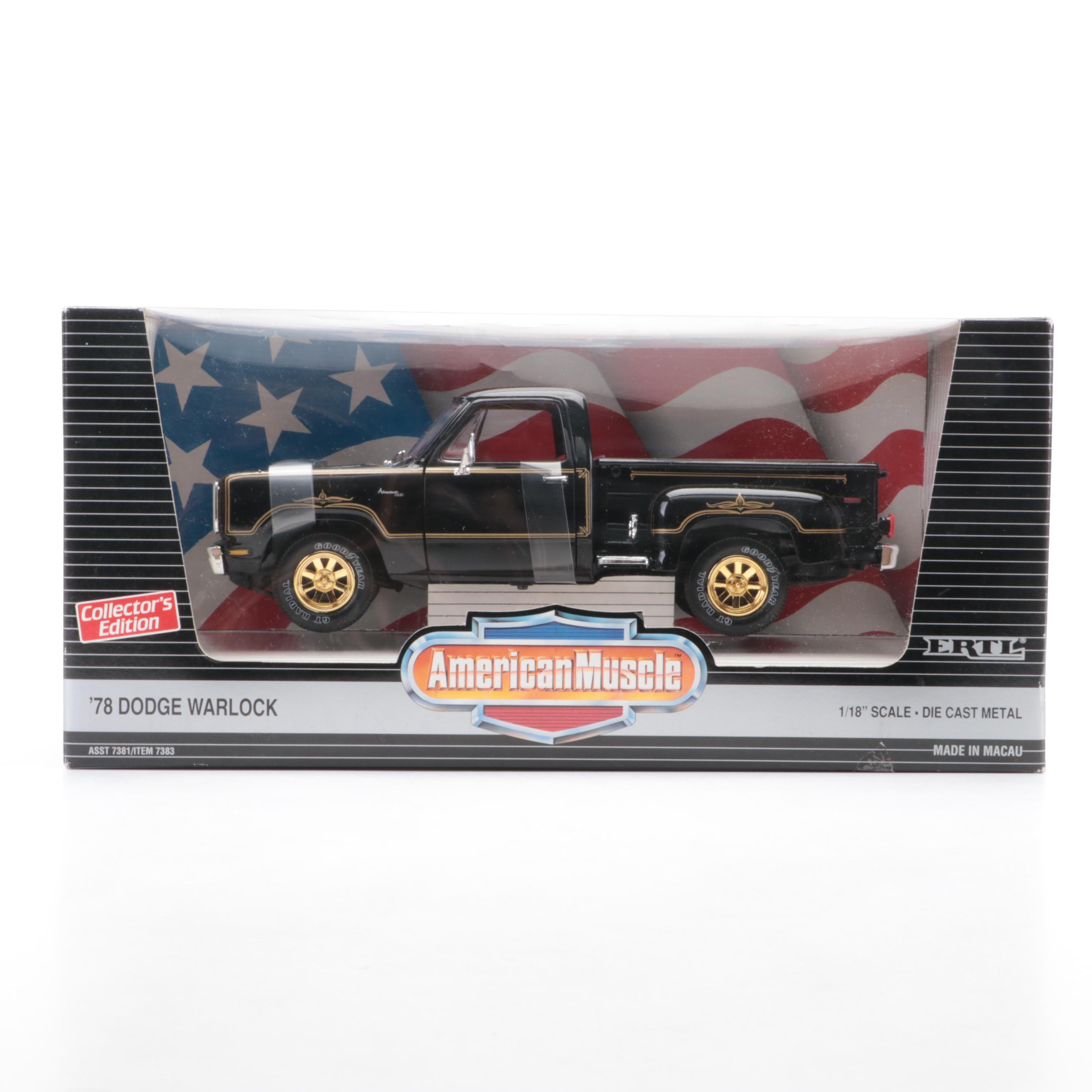 Ertl American Muscle Collector's Edition Warlock, Stingray Scale Model Cars