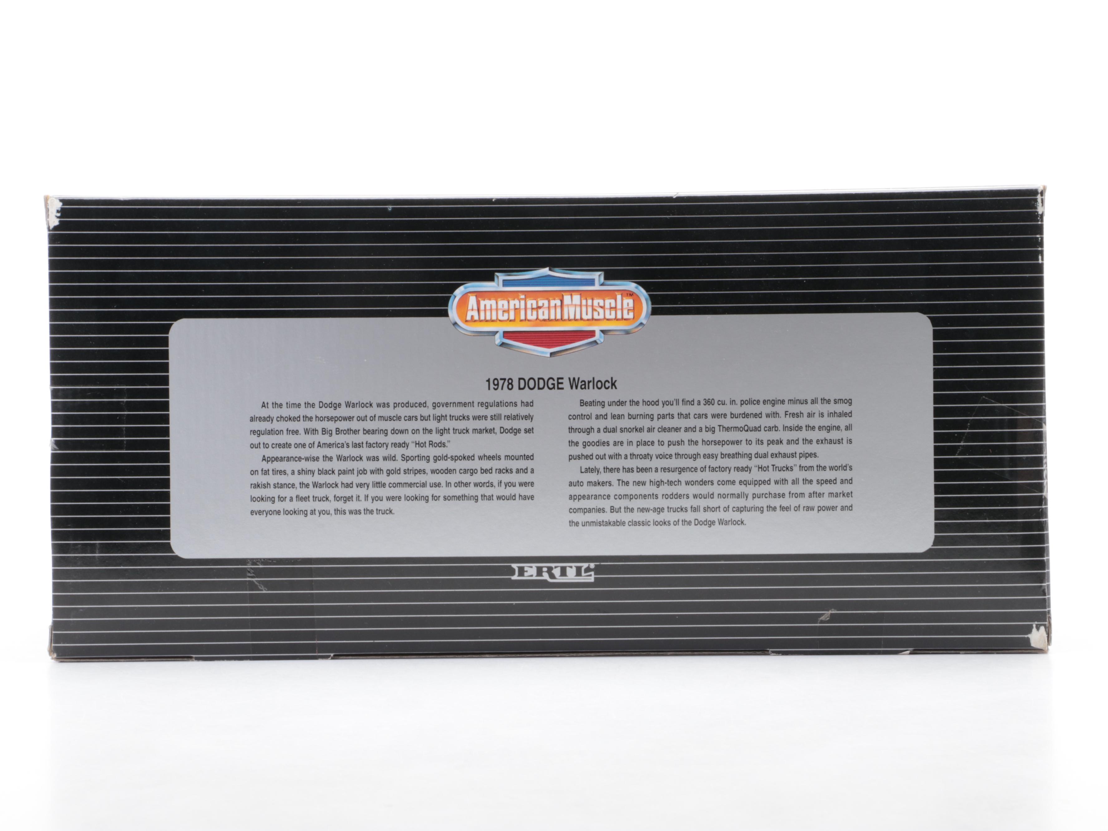 Ertl American Muscle Collector's Edition Warlock, Stingray Scale Model Cars