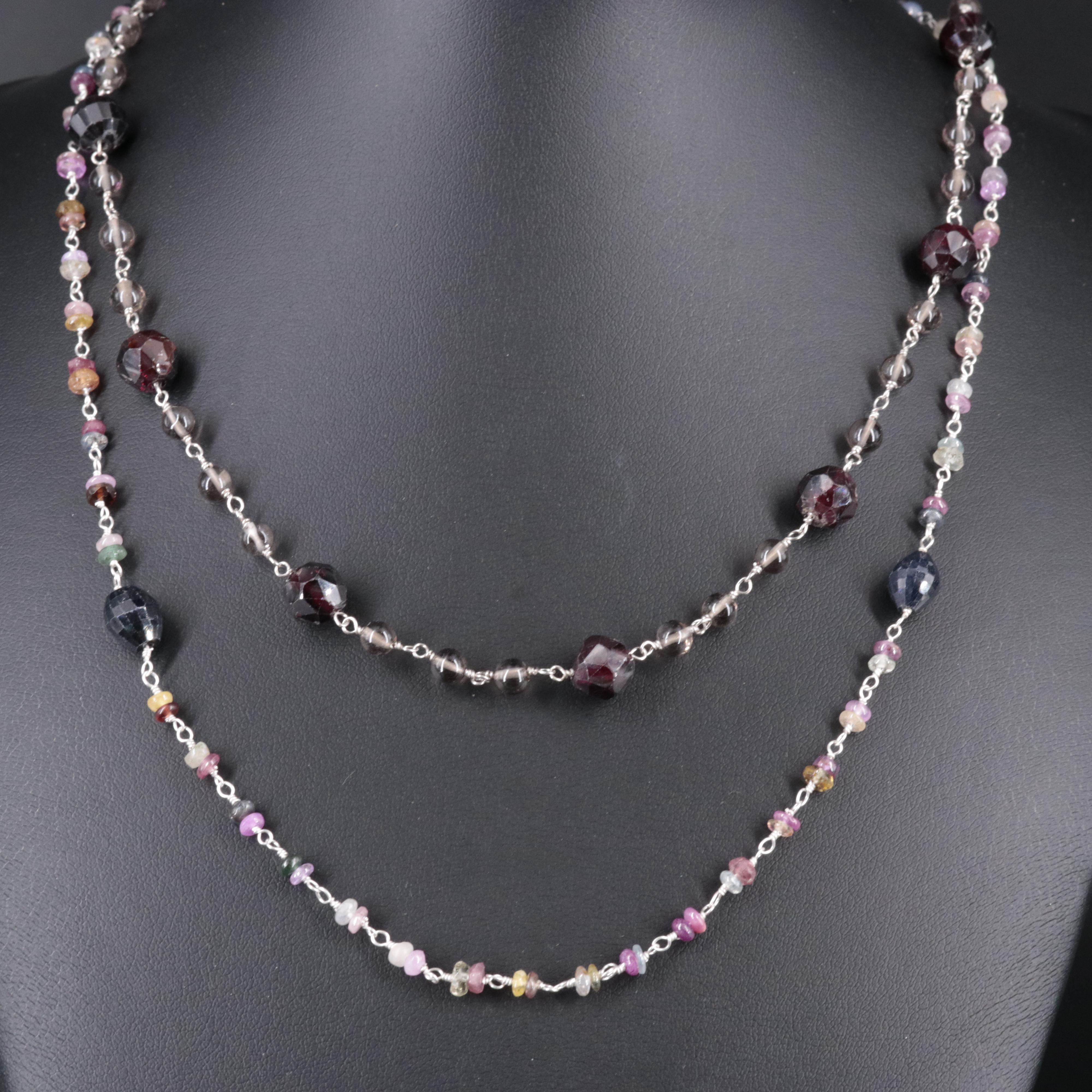 Sterling Silver Necklaces Featuring Gemstones