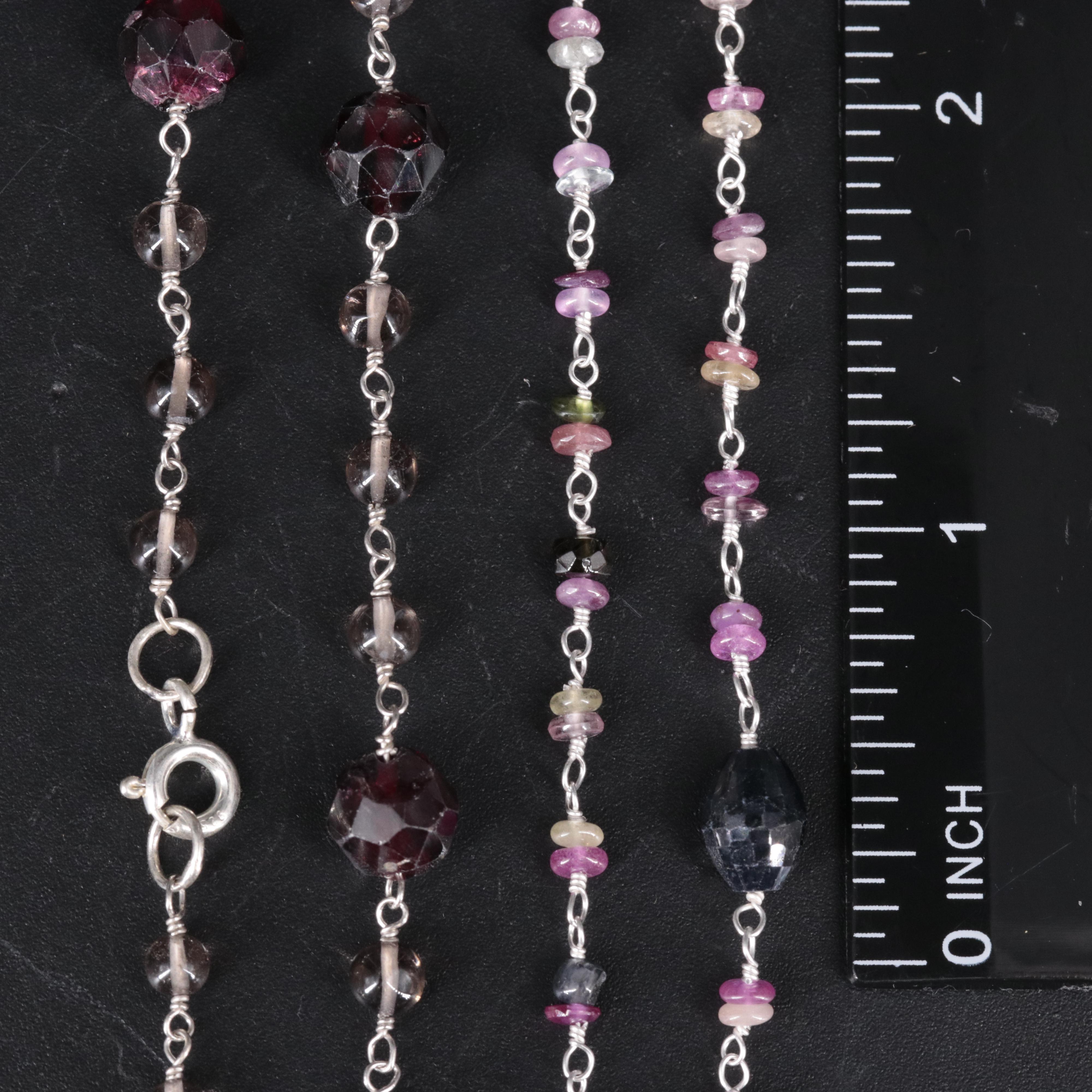 Sterling Silver Necklaces Featuring Gemstones