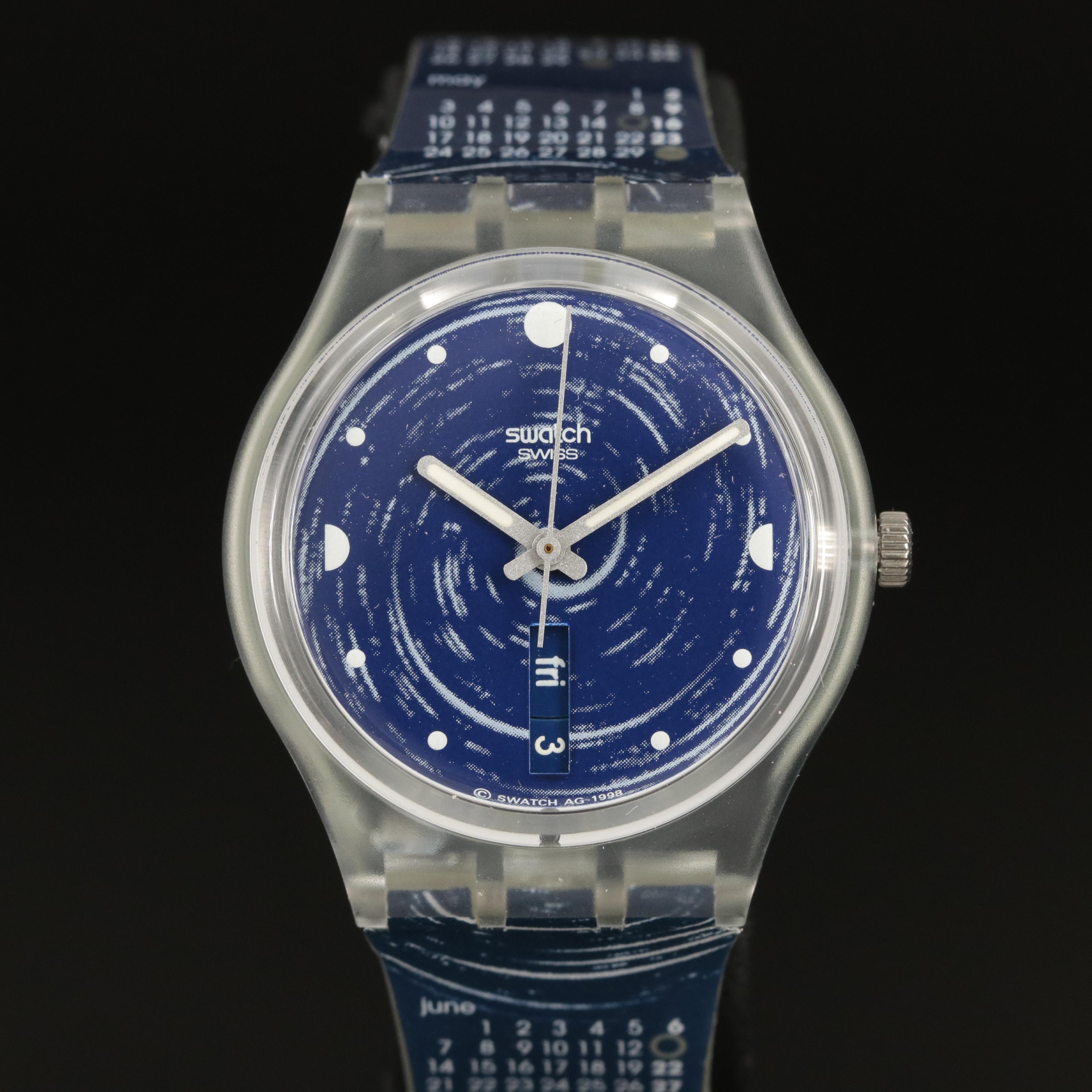 Swatch 1999 - 2000 Calendar Band "It's Coming Millennium Special" Watch