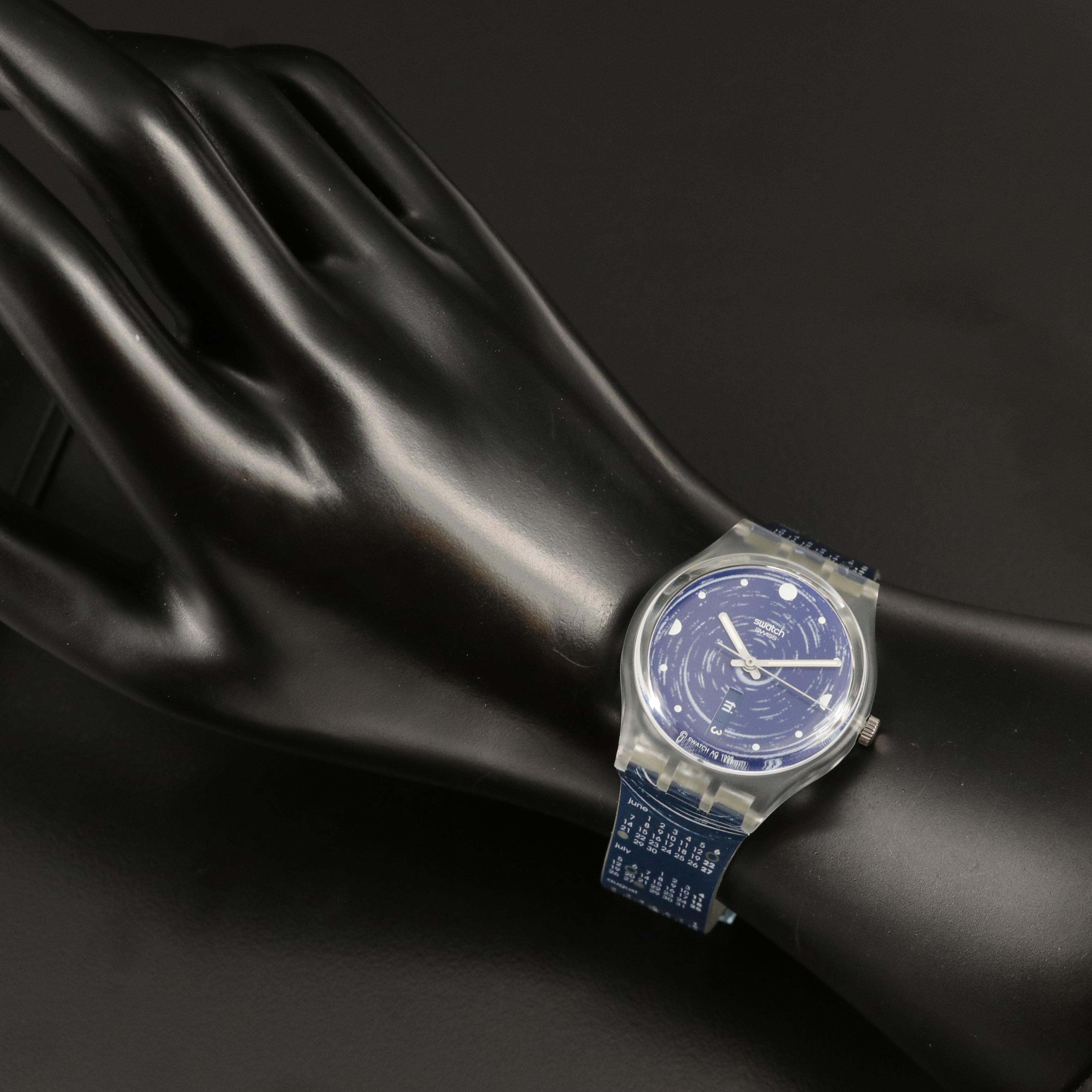 Swatch 1999 - 2000 Calendar Band "It's Coming Millennium Special" Watch