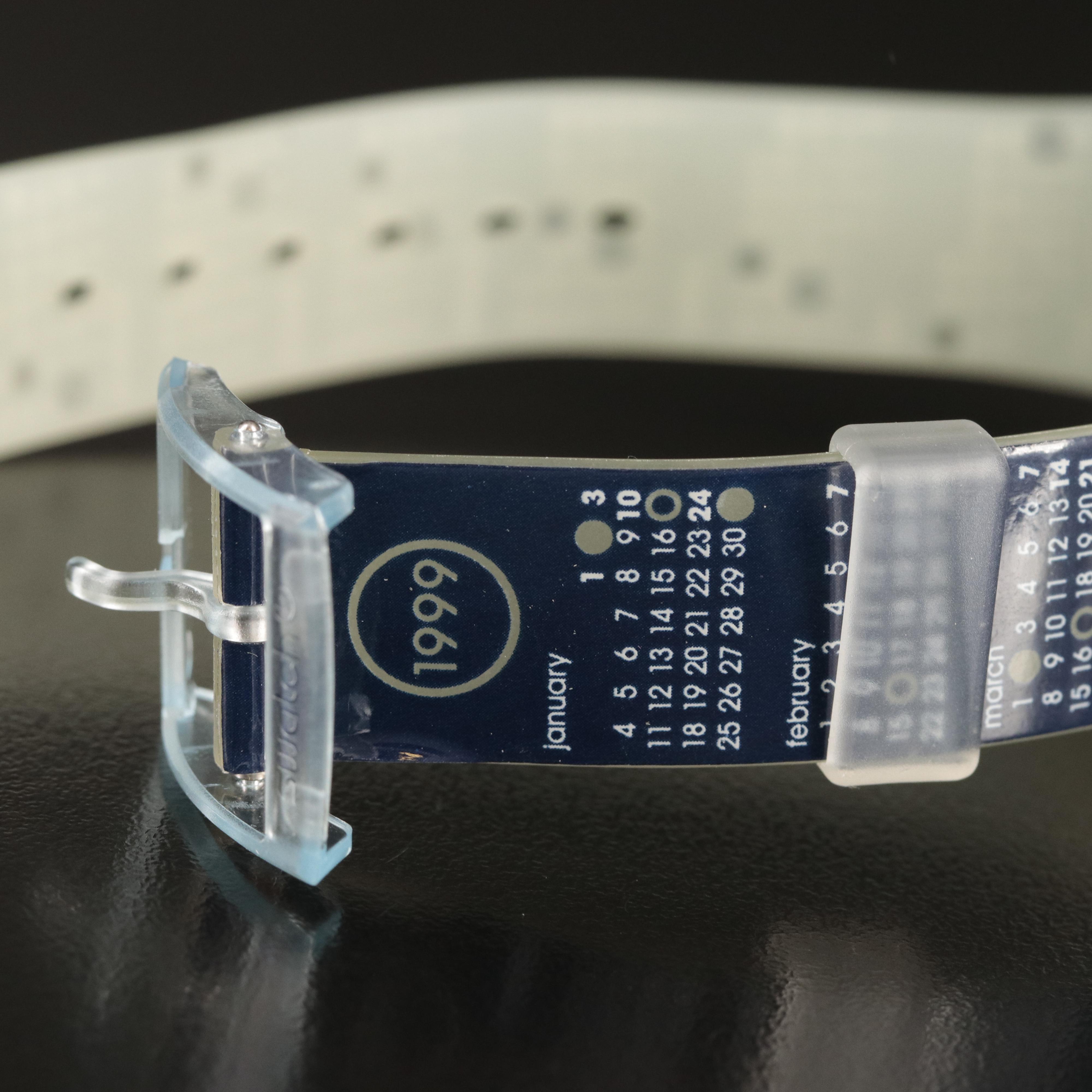 Swatch 1999 - 2000 Calendar Band "It's Coming Millennium Special" Watch