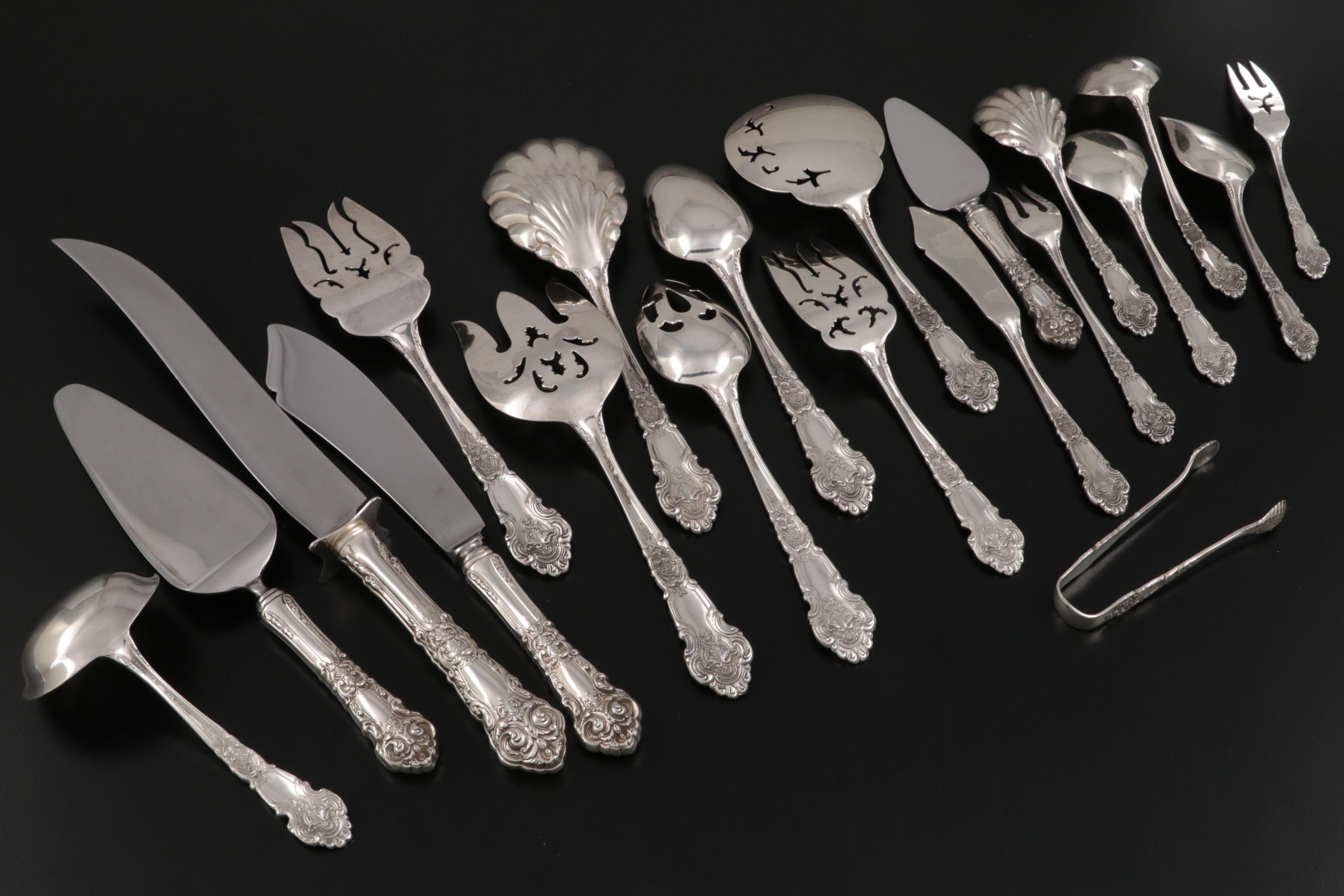Reed & Barton "French Renaissance" Sterling Silver Flatware and Serving Utensils